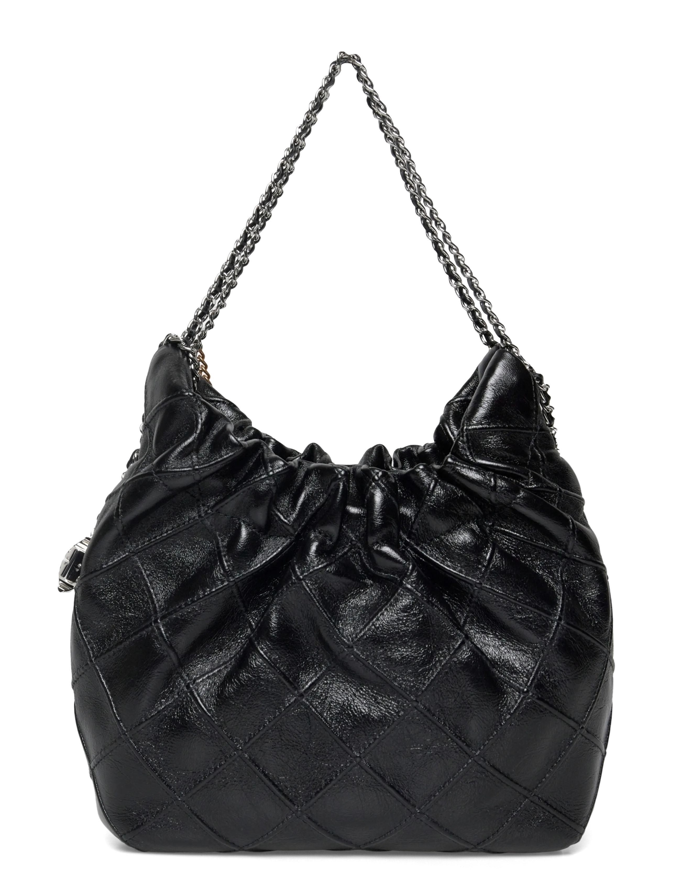 Tory Burch - Fleming Distressed Mini Hobo Bag - tasker - black - 1