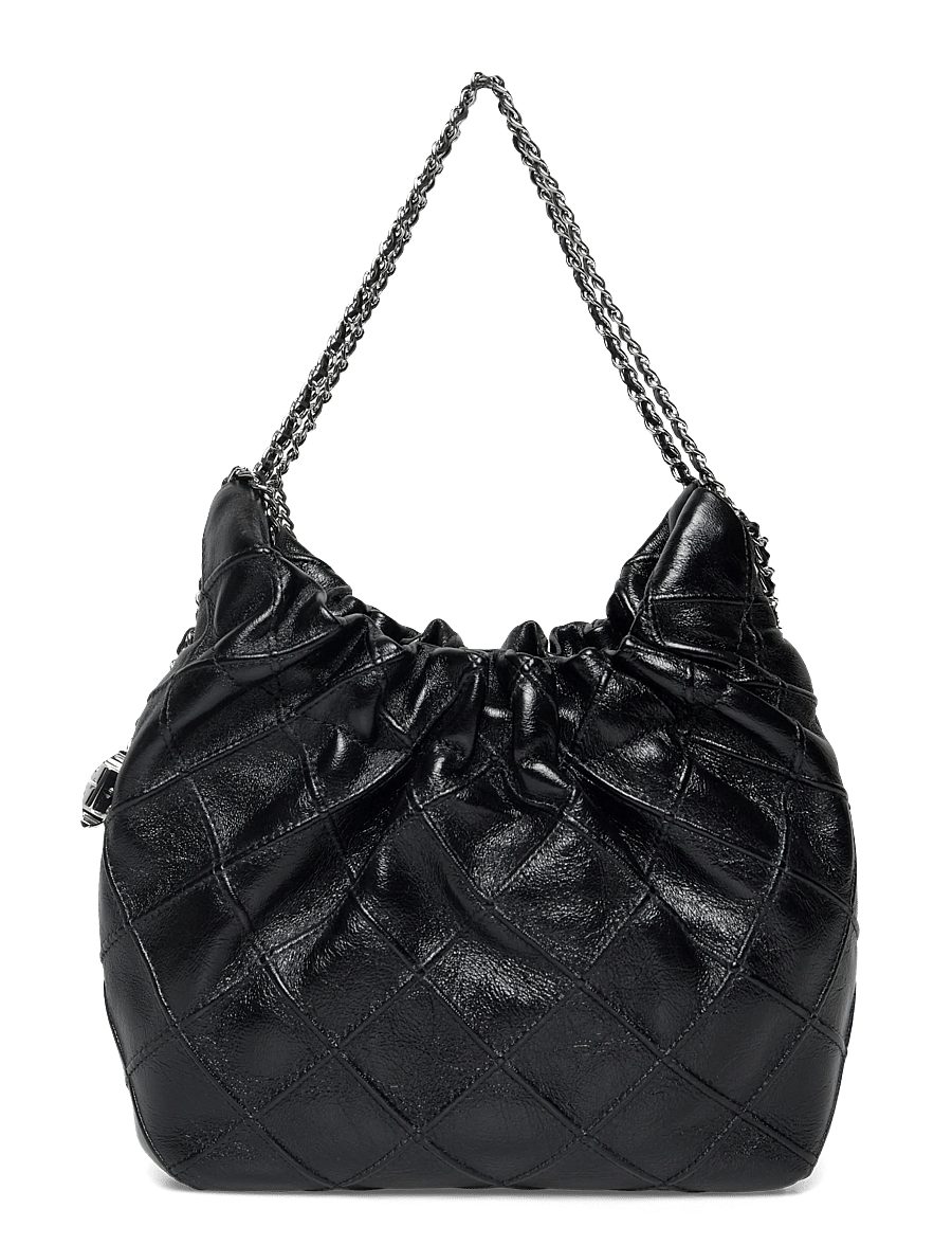 Tory Burch - Fleming Distressed Mini Hobo Bag - tasker - black - 1