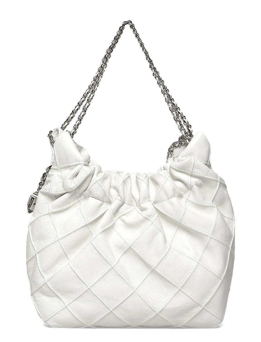 Tory Burch - Fleming Distressed Mini Hobo Bag - väskor - blanc - 1
