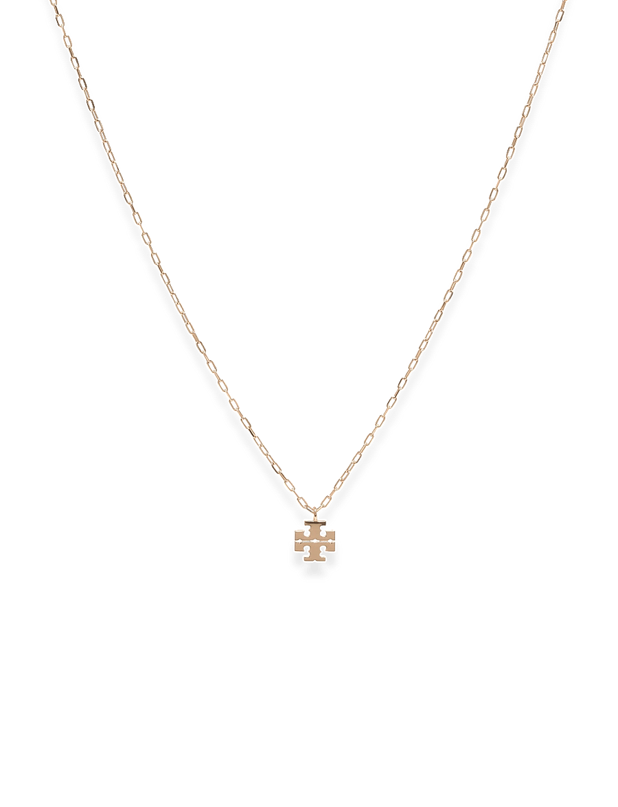 Tory Burch - Icon Pendant Necklace - kedjehalsband - tory gold - 0