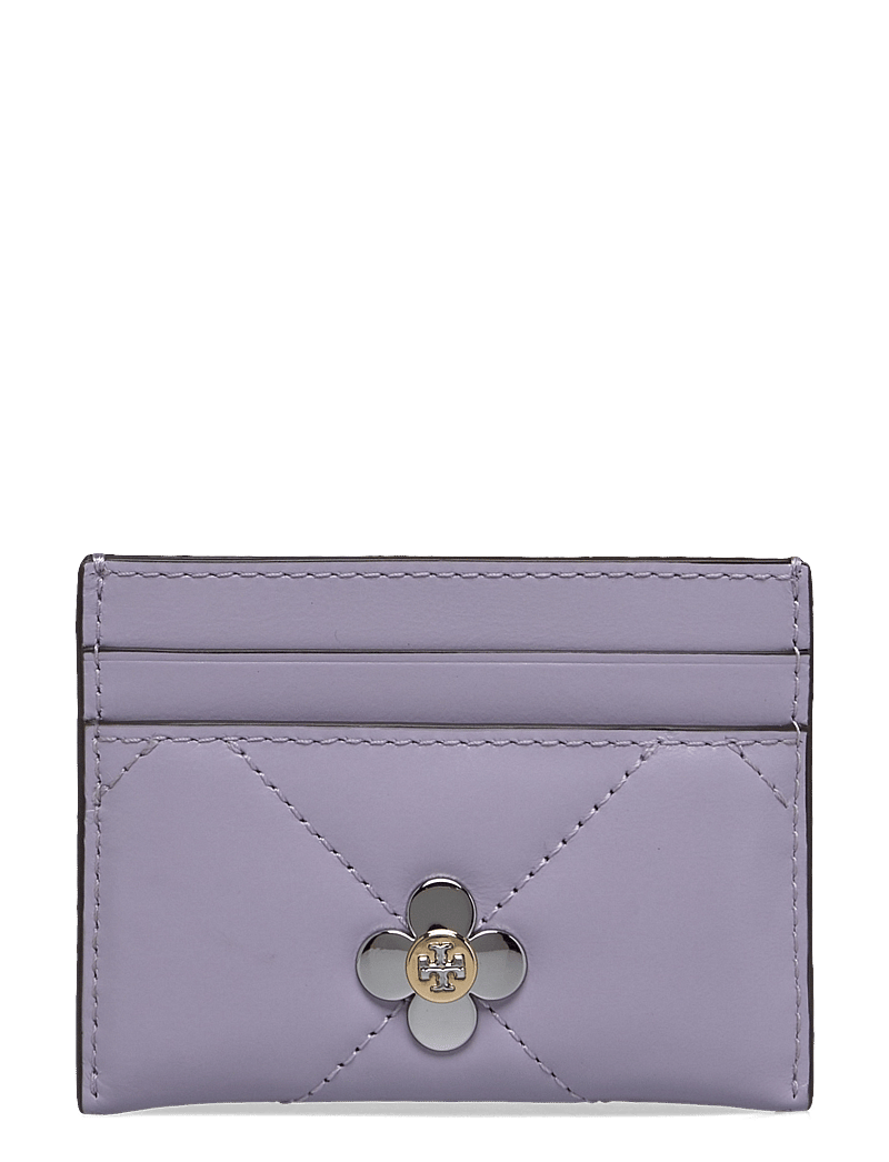 Tory Burch - Kira Clover Diamond Quilt Card Case - lompakot - purple heather - 0