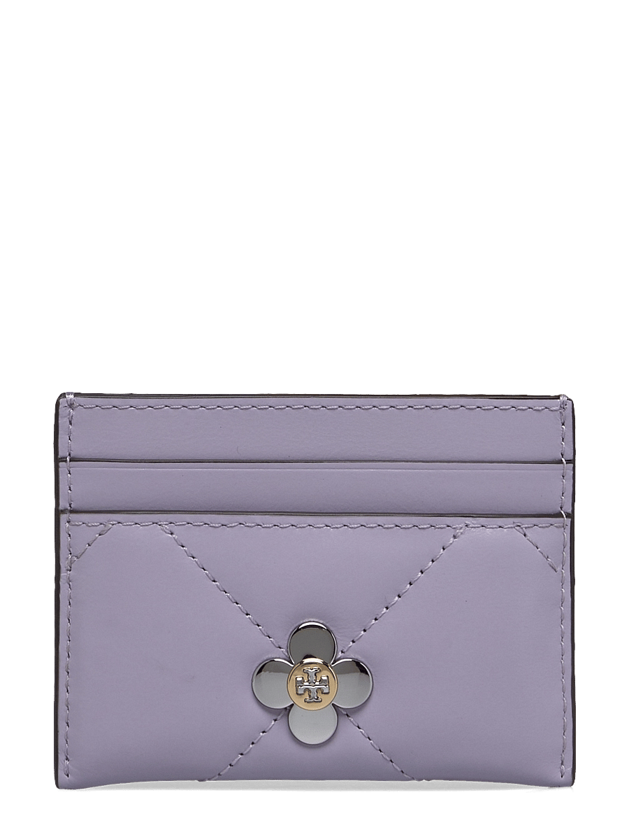 Tory Burch - Kira Clover Diamond Quilt Card Case - naudas maki - purple heather - 0