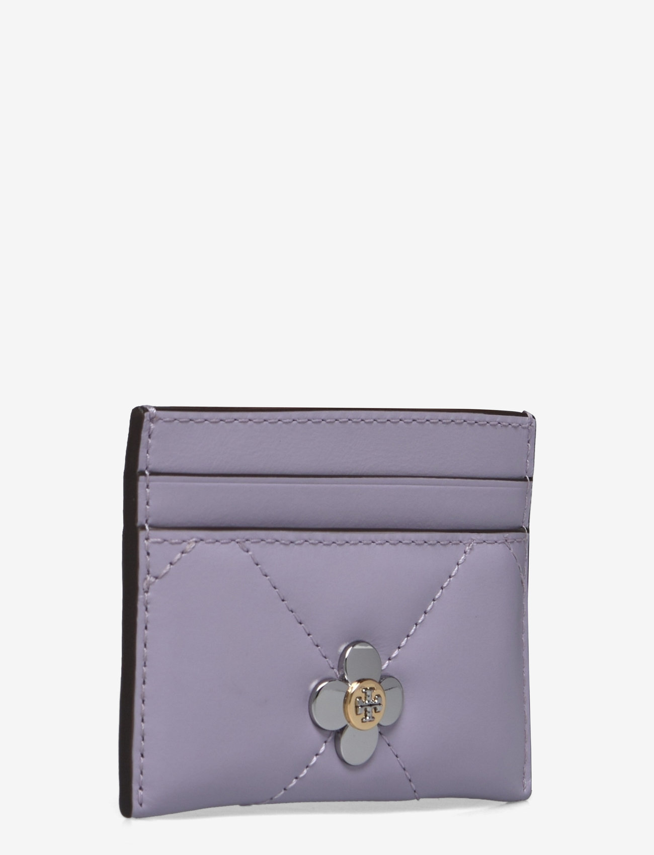 Tory Burch - Kira Clover Diamond Quilt Card Case - plånböcker - purple heather - 2