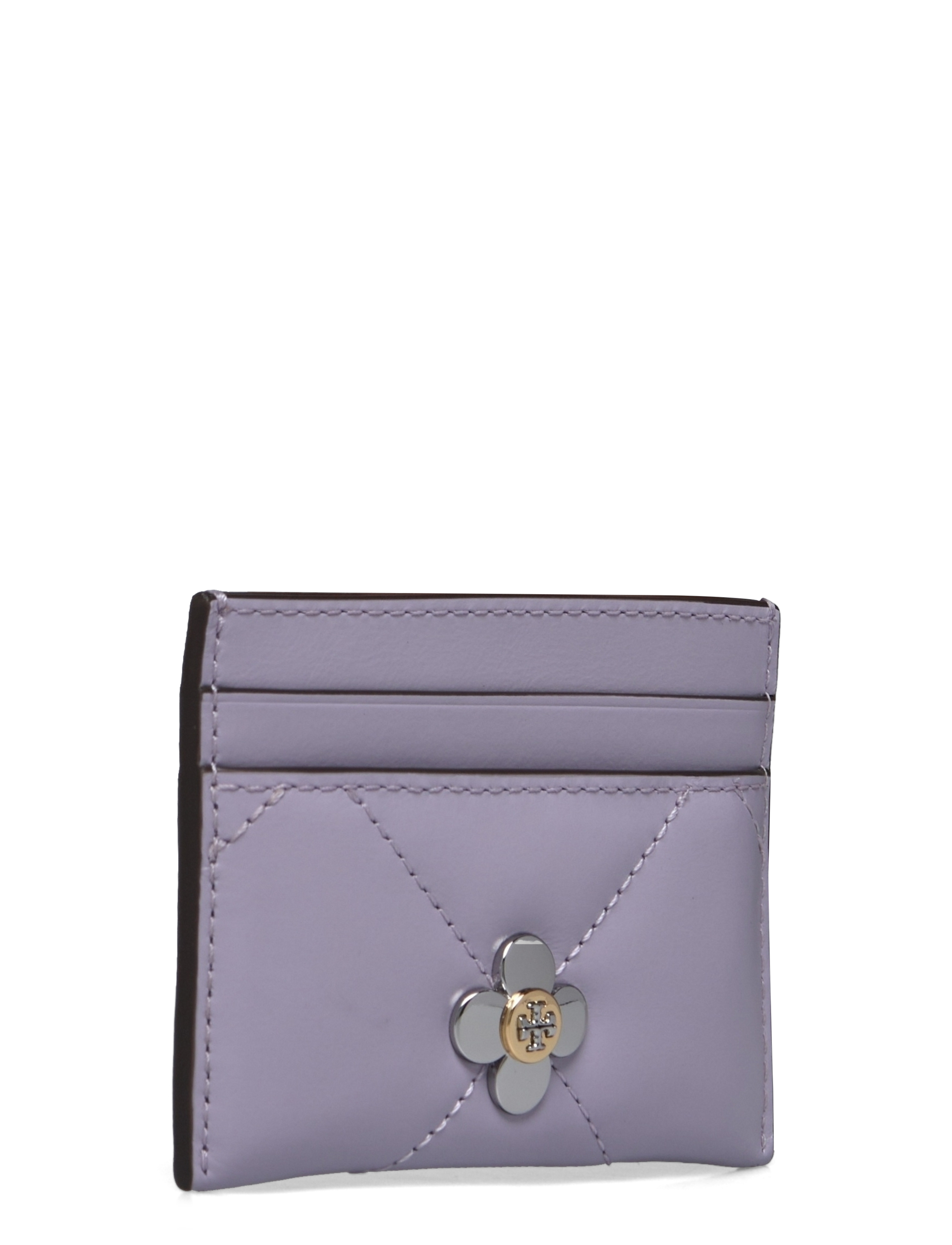 Tory Burch - Kira Clover Diamond Quilt Card Case - veski - purple heather - 2