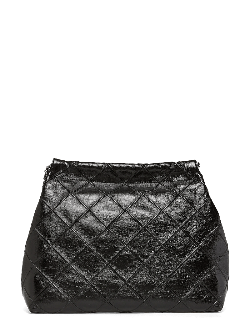 Tory Burch - Fleming Distressed Hobo Bag - väskor - black - 1