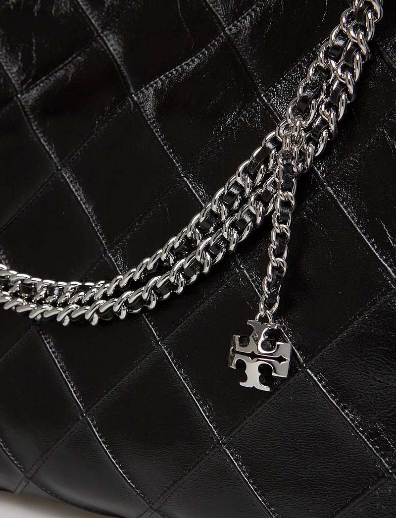 Tory Burch - Fleming Distressed Hobo Bag - väskor - black - 3