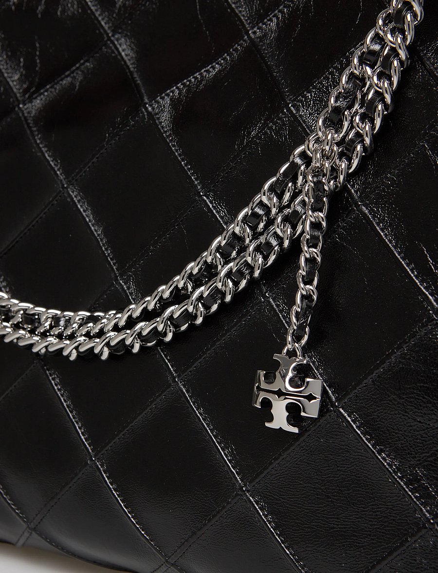 Tory Burch - Fleming Distressed Hobo Bag - speciella tillfällen - black - 3