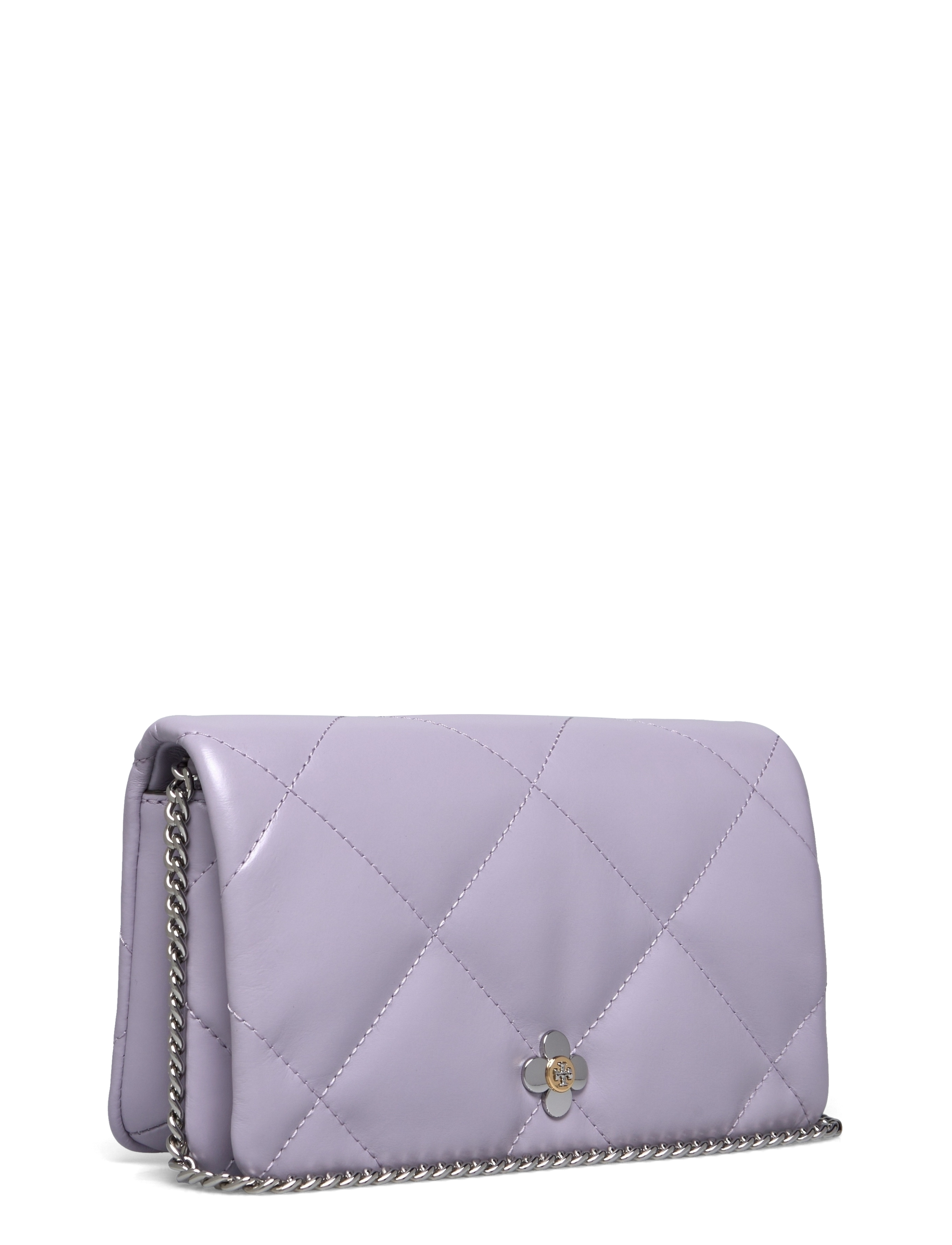 Tory Burch - Kira Clover Diamond Quilt Chain Wallet - purple heather - 2