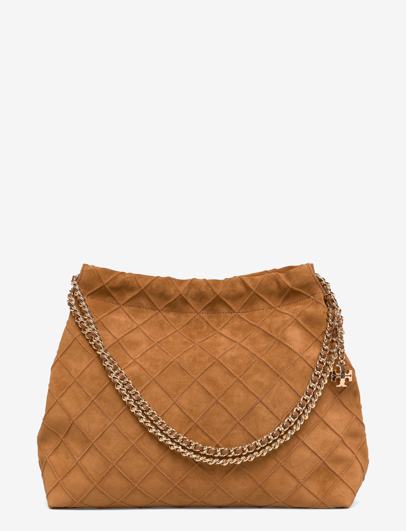Tory Burch - Fleming Suede Hobo Bag - top handle tasker - chicory brown - 0