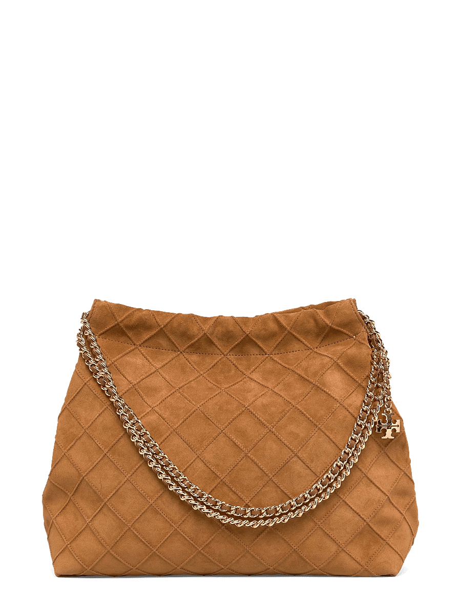 Tory Burch - Fleming Suede Hobo Bag - fyrir sérstaka viðburði - chicory brown - 0