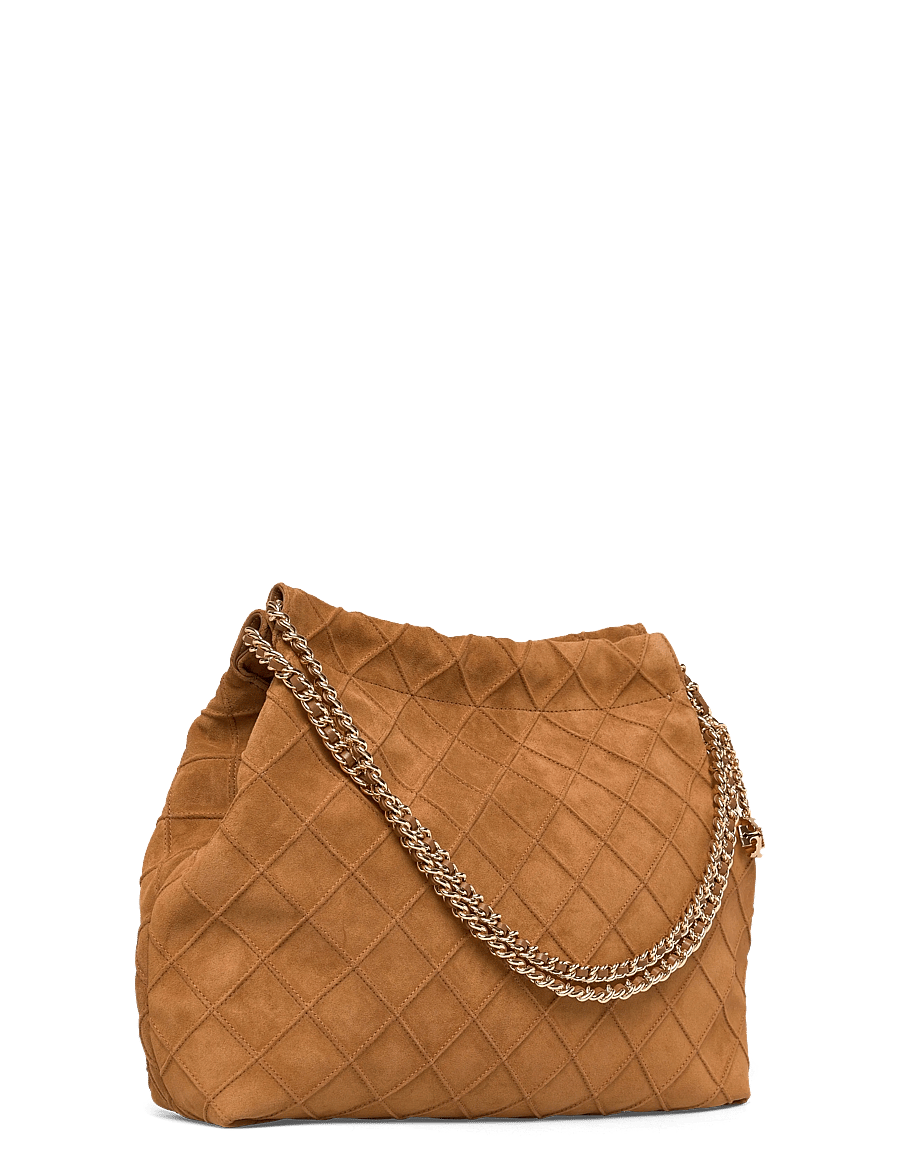 Tory Burch - Fleming Suede Hobo Bag - fyrir sérstaka viðburði - chicory brown - 2