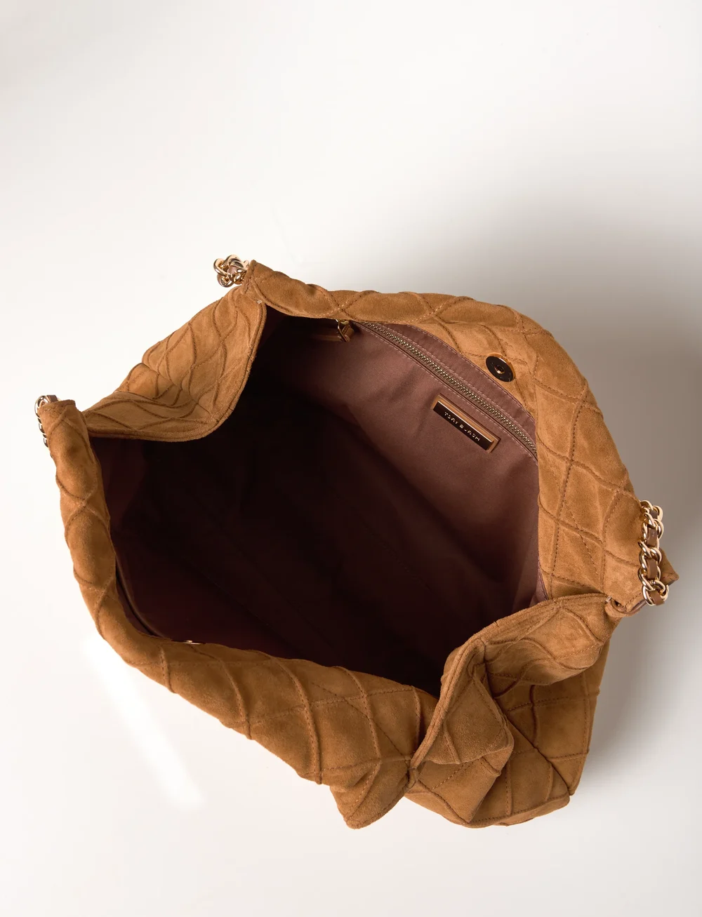 Tory Burch - Fleming Suede Hobo Bag - særlige begivenheder - chicory brown - 4