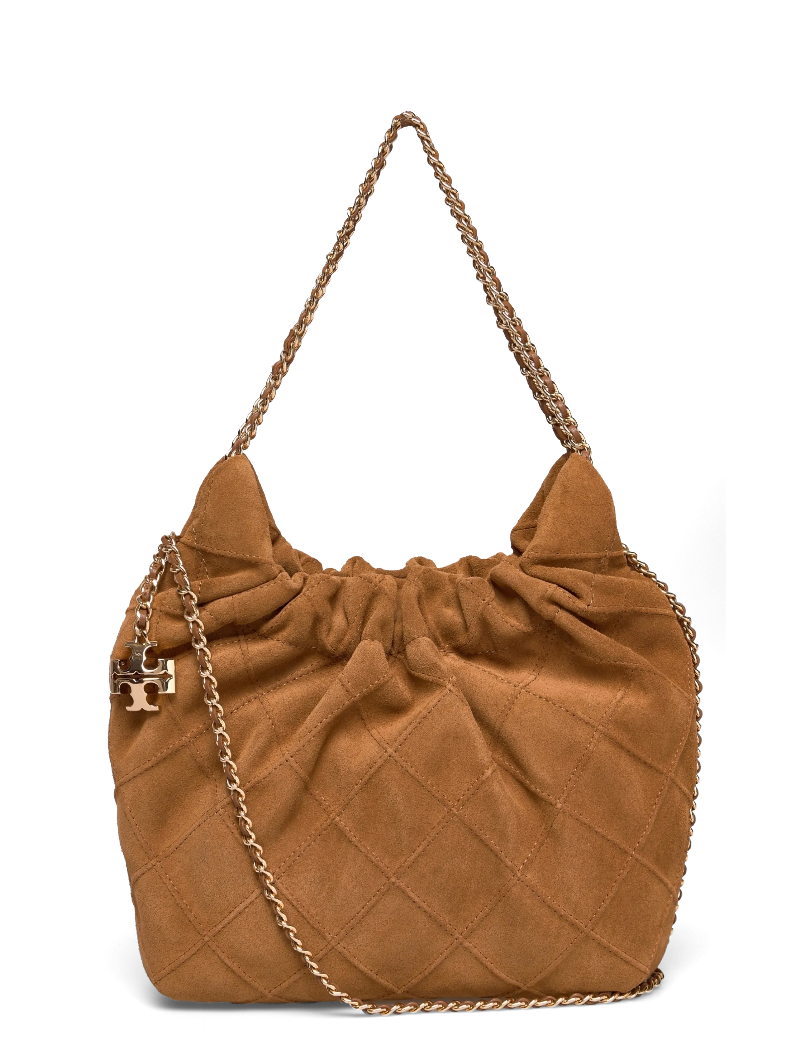 Fleming Suede Mini Hobo Bag - CHICORY BROWN
