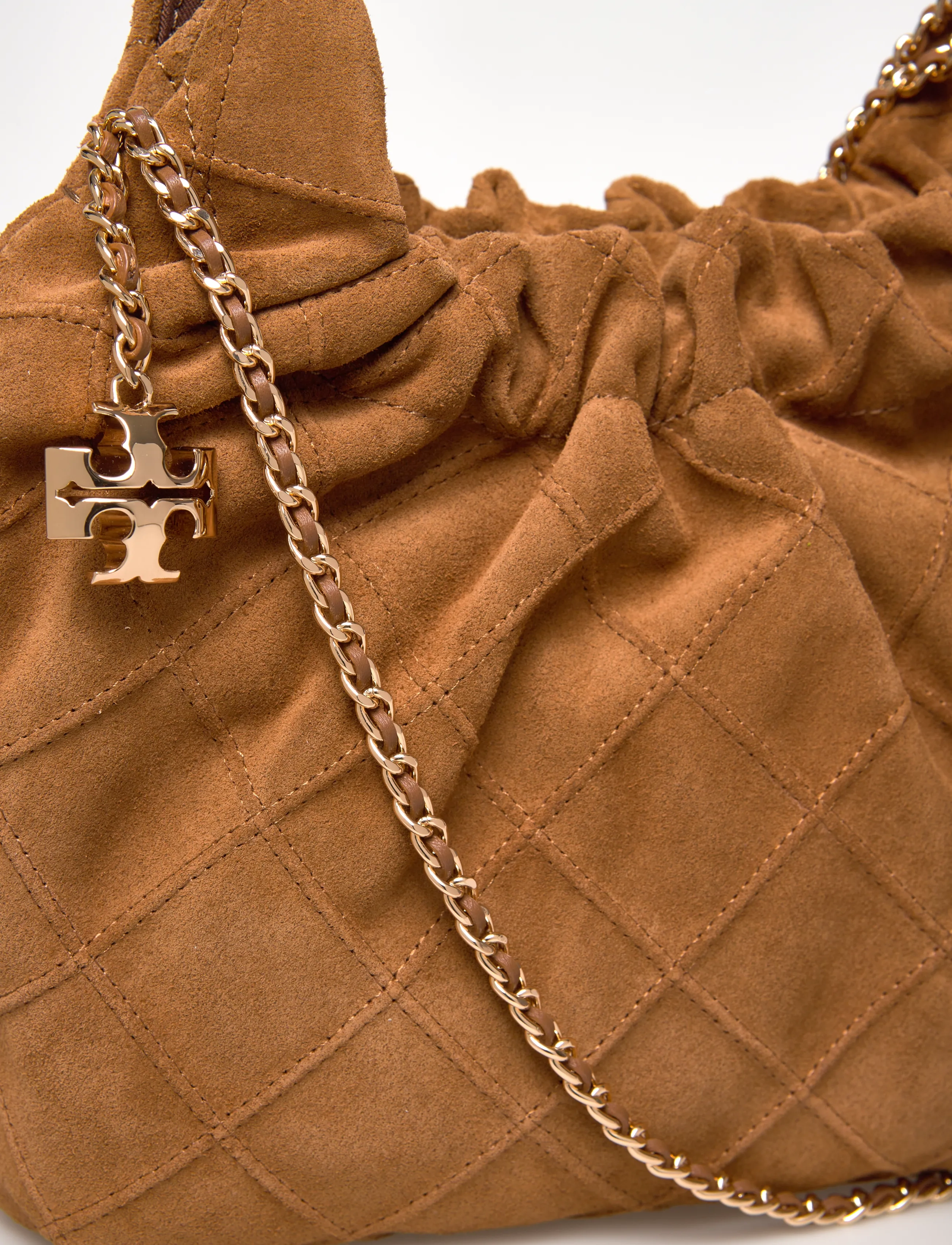 Tory Burch - Fleming Suede Mini Hobo Bag - geburtstagsgeschenke - chicory brown - 3