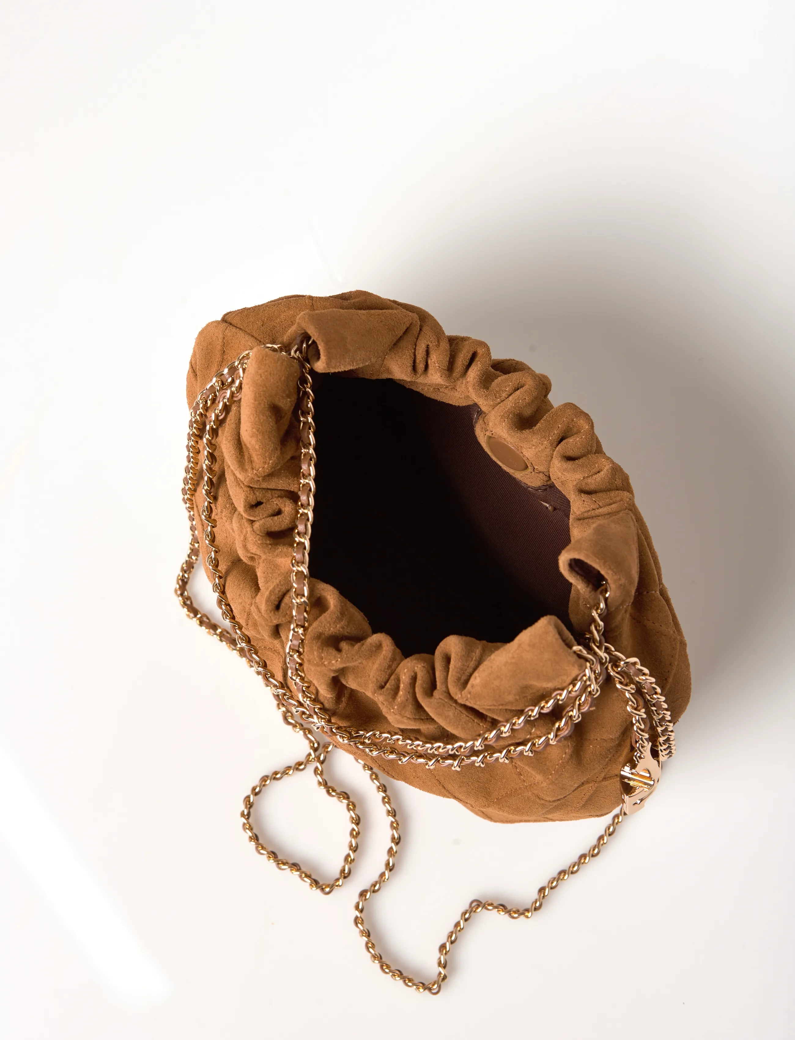 Tory Burch - Fleming Suede Mini Hobo Bag - geburtstagsgeschenke - chicory brown - 4