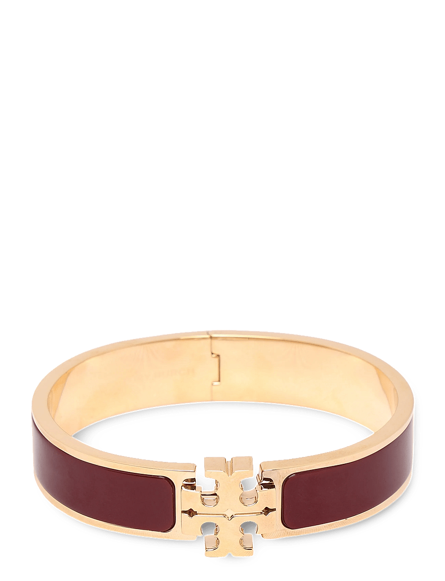 Tory Burch - Icon Enamel Bracelet - käevõrud - tory gold / burgundy - 0