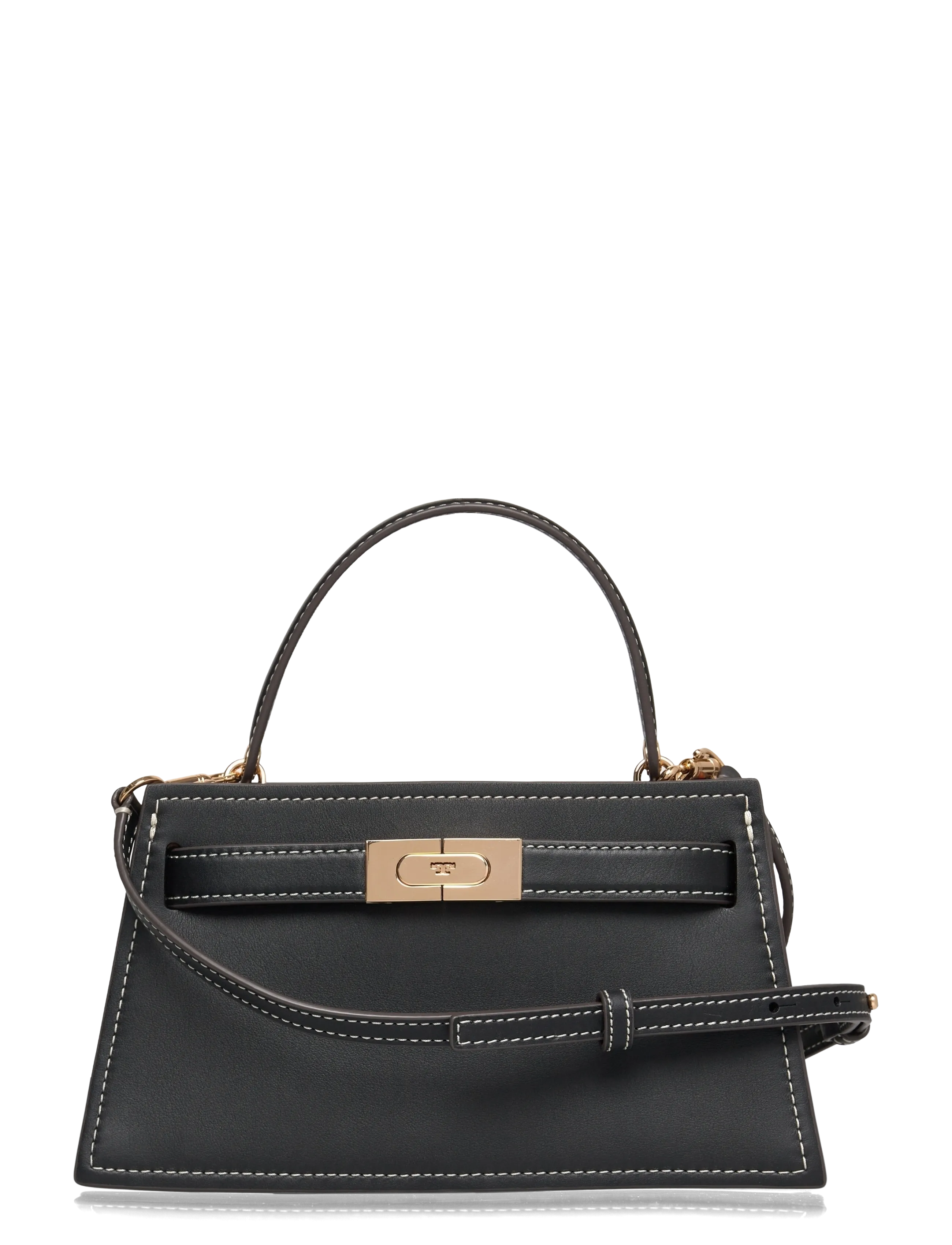 Tory Burch Lee Radziwill Pebble Mini Top Handle - Kotid - BLACK / black