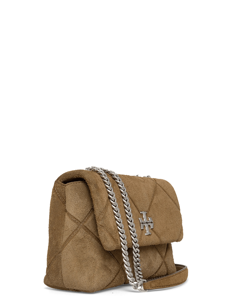 Tory Burch - Kira Diamond Quilt Suede Small Convertible Shoulder Bag - fashion trends - deep olive - 2