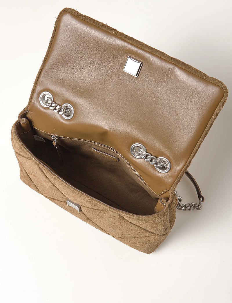 Tory Burch - Kira Diamond Quilt Suede Small Convertible Shoulder Bag - speciella tillfällen - deep olive - 4