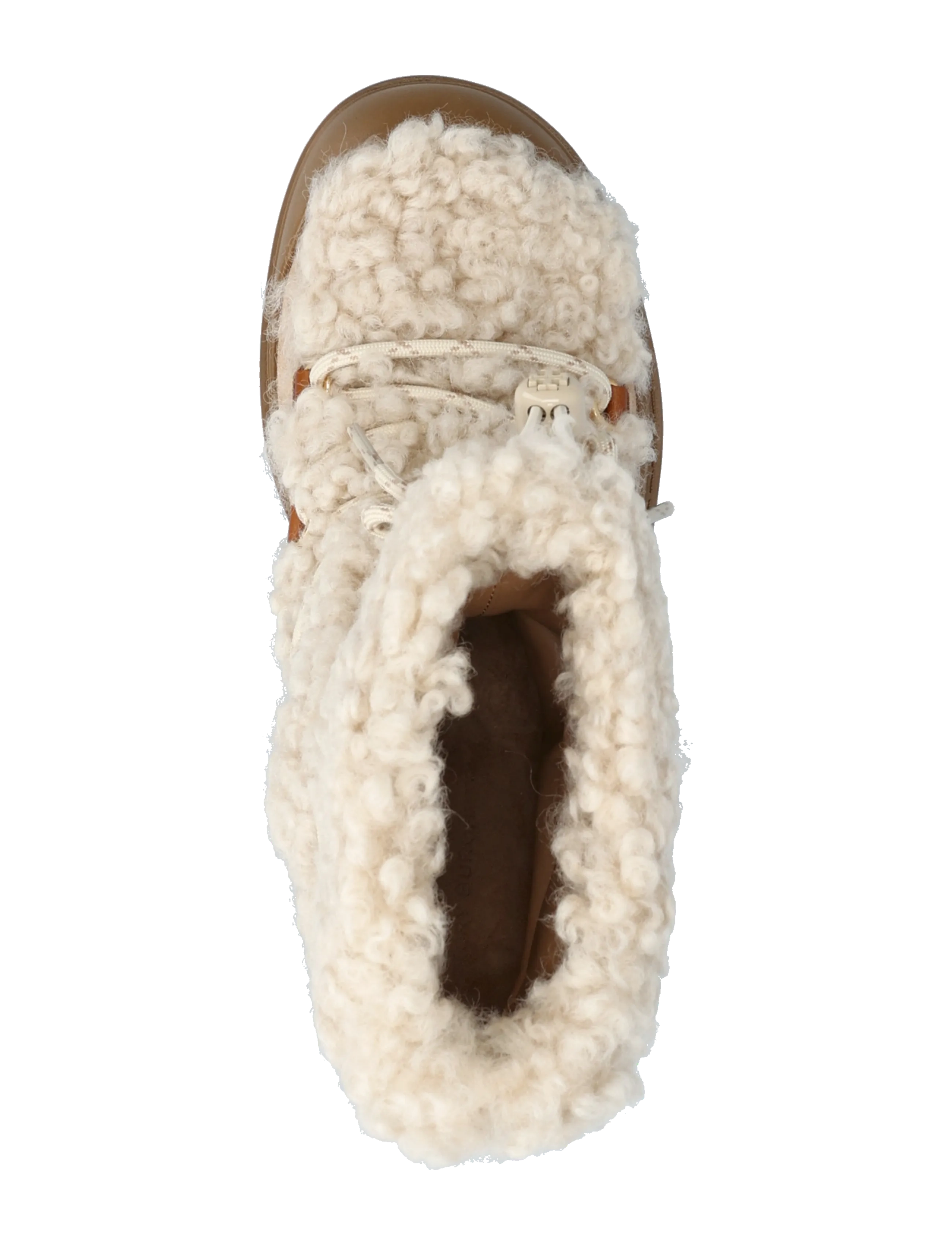 Tory Burch - MELLOW SHEARLING LACE UP BOOT - snørestøvler - buttermilk , light chestnut - 3