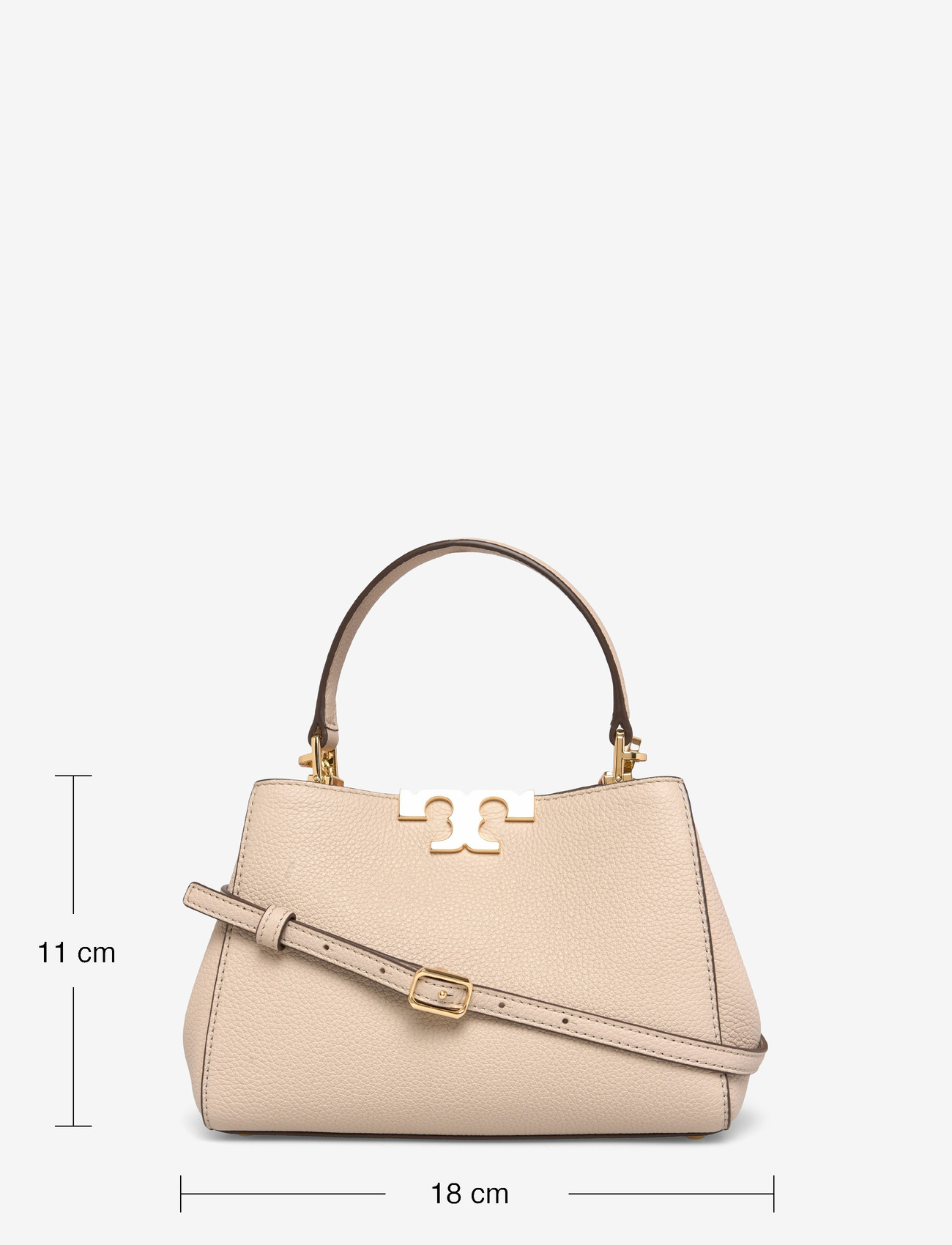 Tory Burch - Eleanor Soft Mini Satchel - top handle tasker - light stone - 3