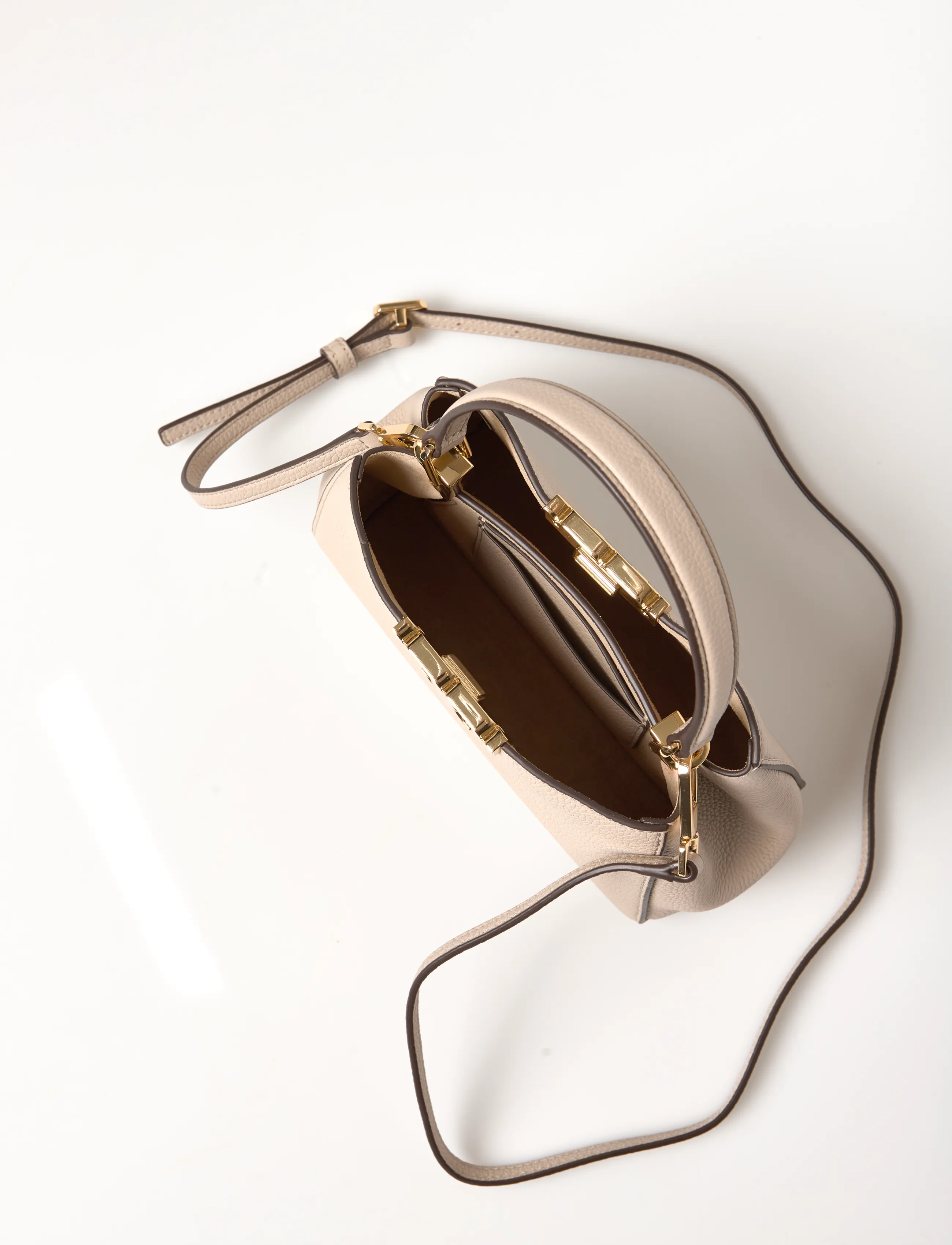Tory Burch - Eleanor Soft Mini Satchel - fyrir sérstaka viðburði - light stone - 5