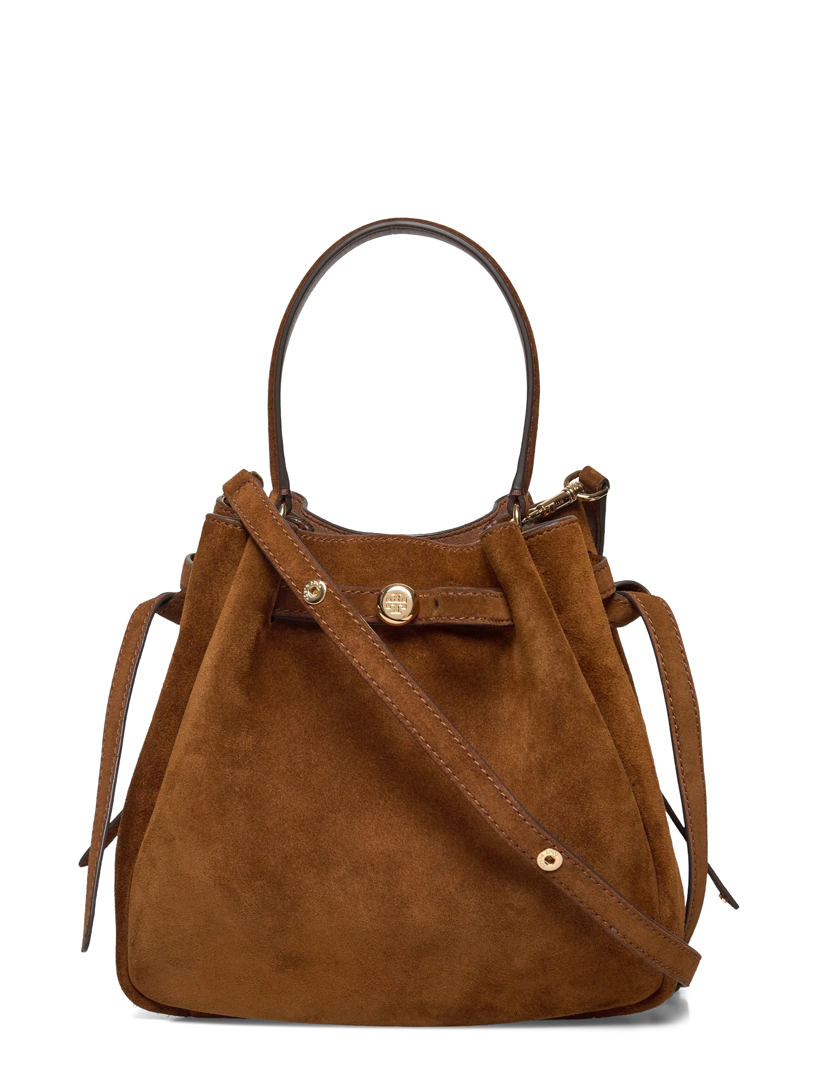 Romy Suede Bucket Bag - CARAMEL