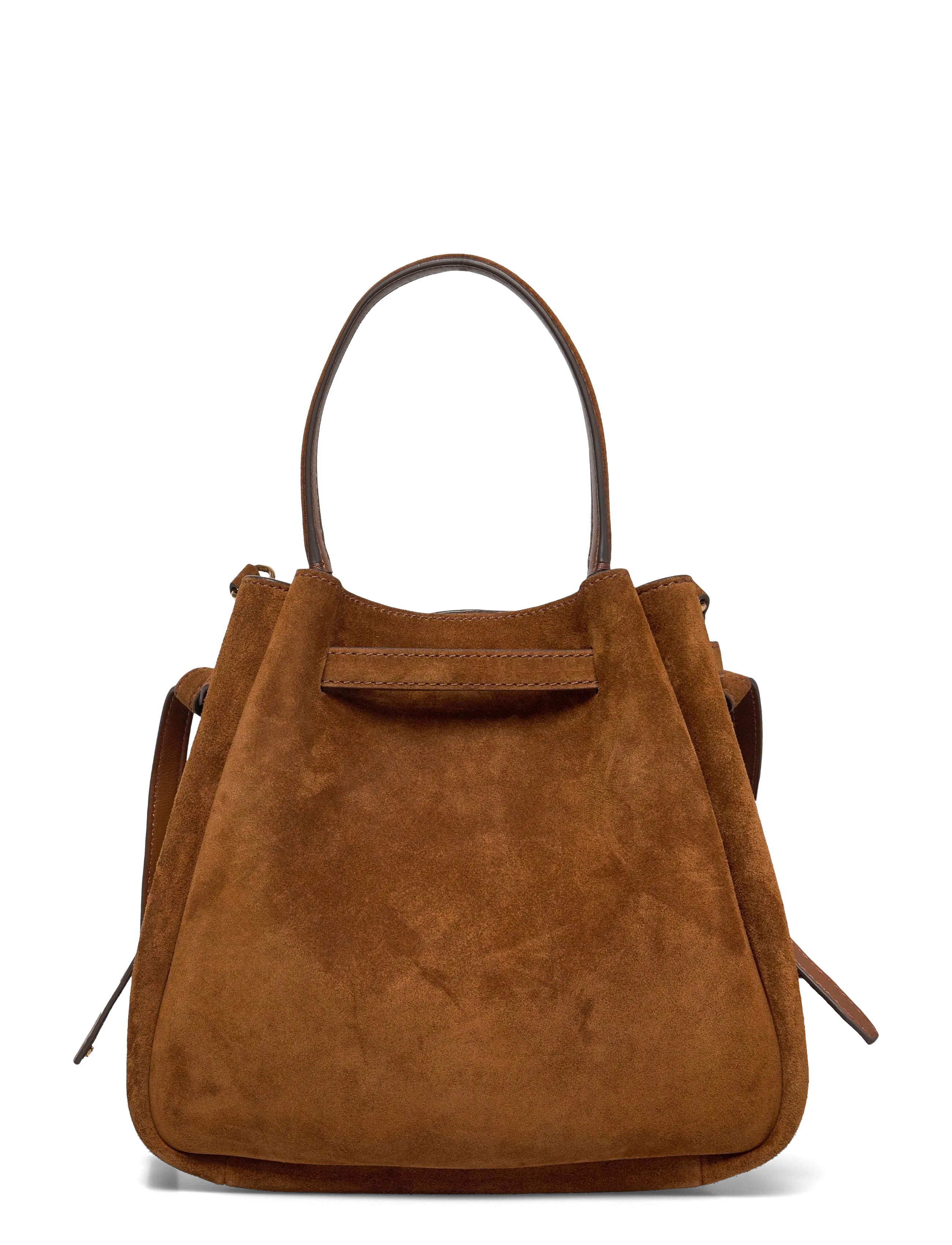 Tory Burch - Romy Suede Bucket Bag - modetrender - caramel - 1