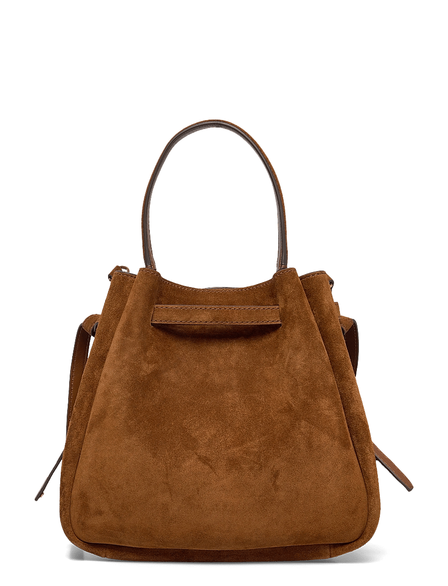 Tory Burch - Romy Suede Bucket Bag - modetrends - caramel - 1