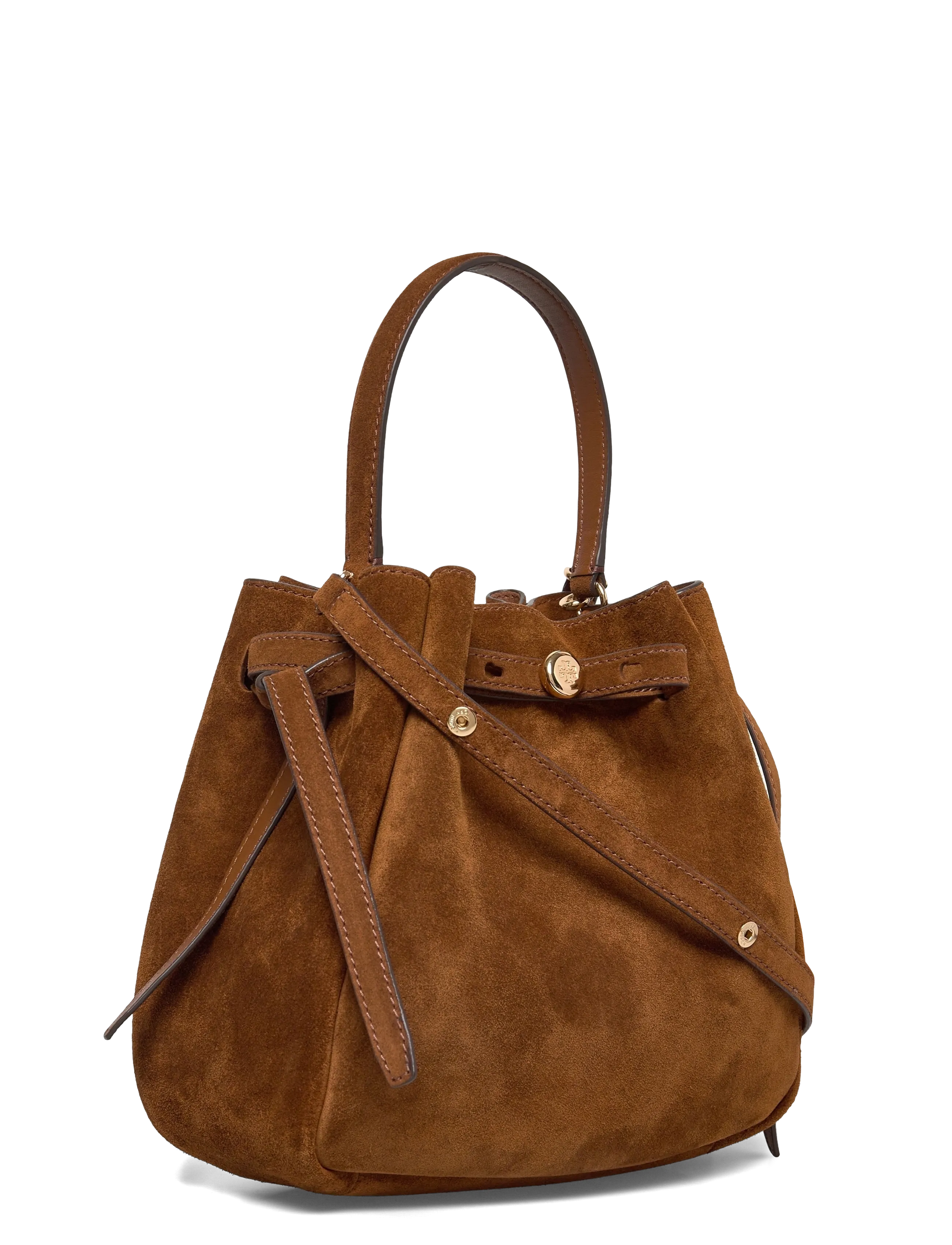 Tory Burch - Romy Suede Bucket Bag - modetrender - caramel - 2
