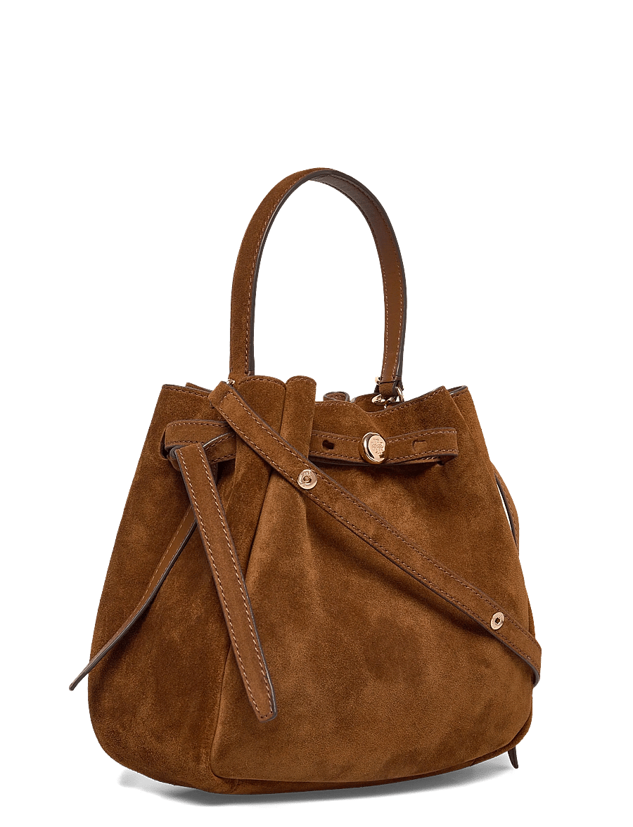 Tory Burch - Romy Suede Bucket Bag - modetrends - caramel - 2