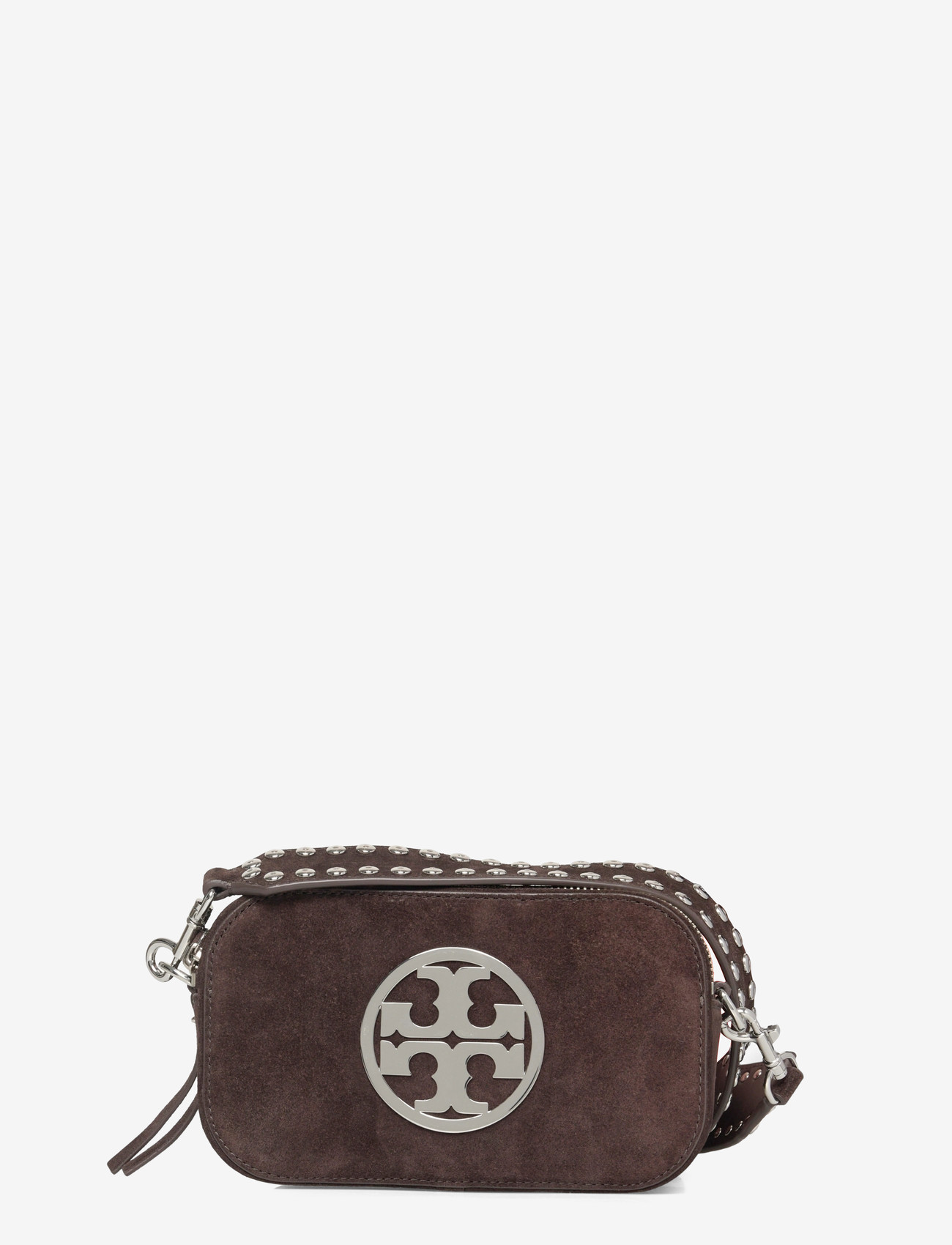 Tory Burch - Miller Suede Mini Crossbody Bag - crossbody bags - shadow oak - 0