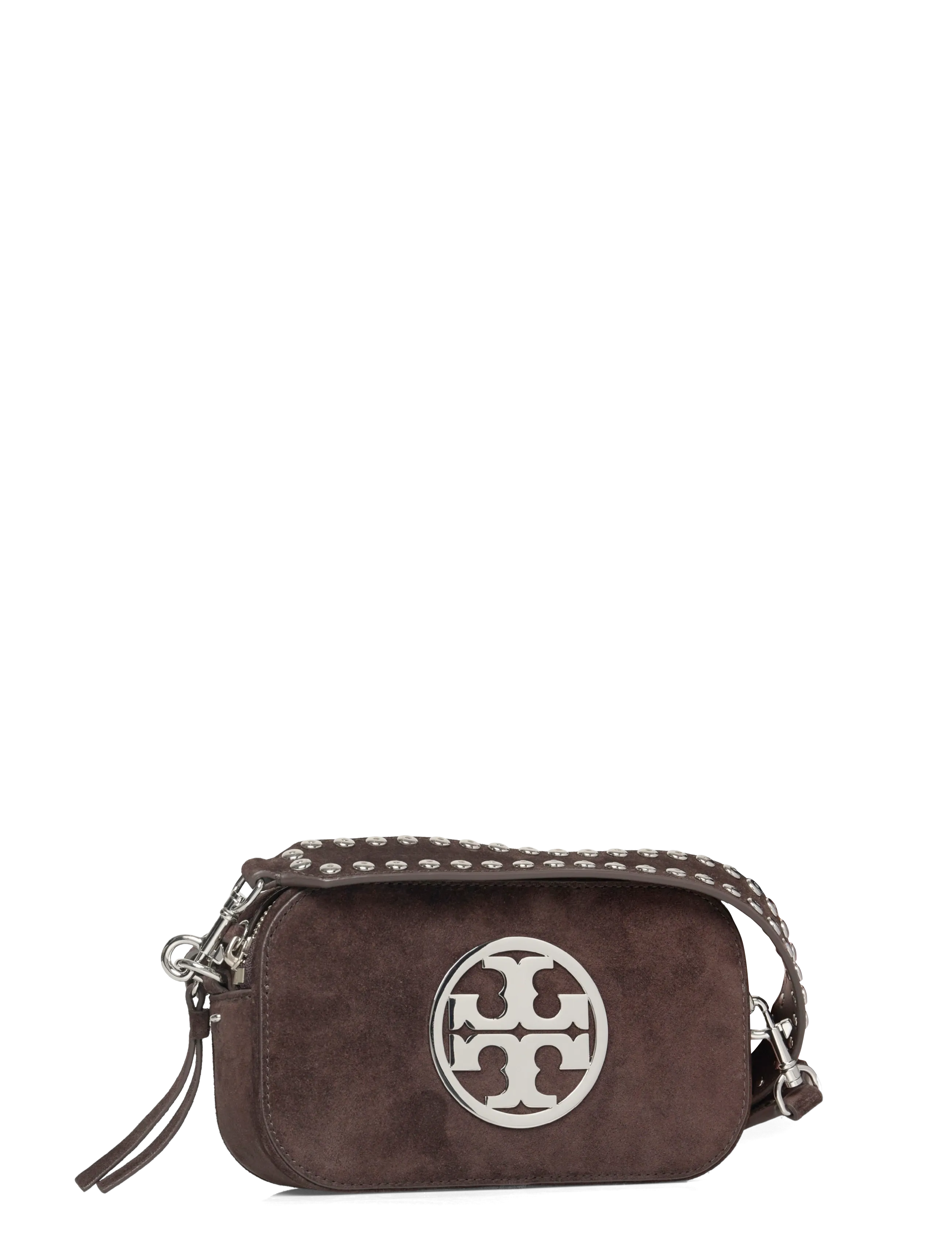 Tory Burch - Miller Suede Mini Crossbody Bag - crossbody kotid - shadow oak - 2