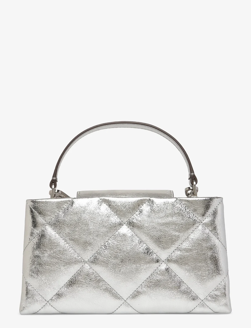 Tory Burch - Kira Diamond Quilt Metallic East-West Top Handle - særlige begivenheder - silver - 1