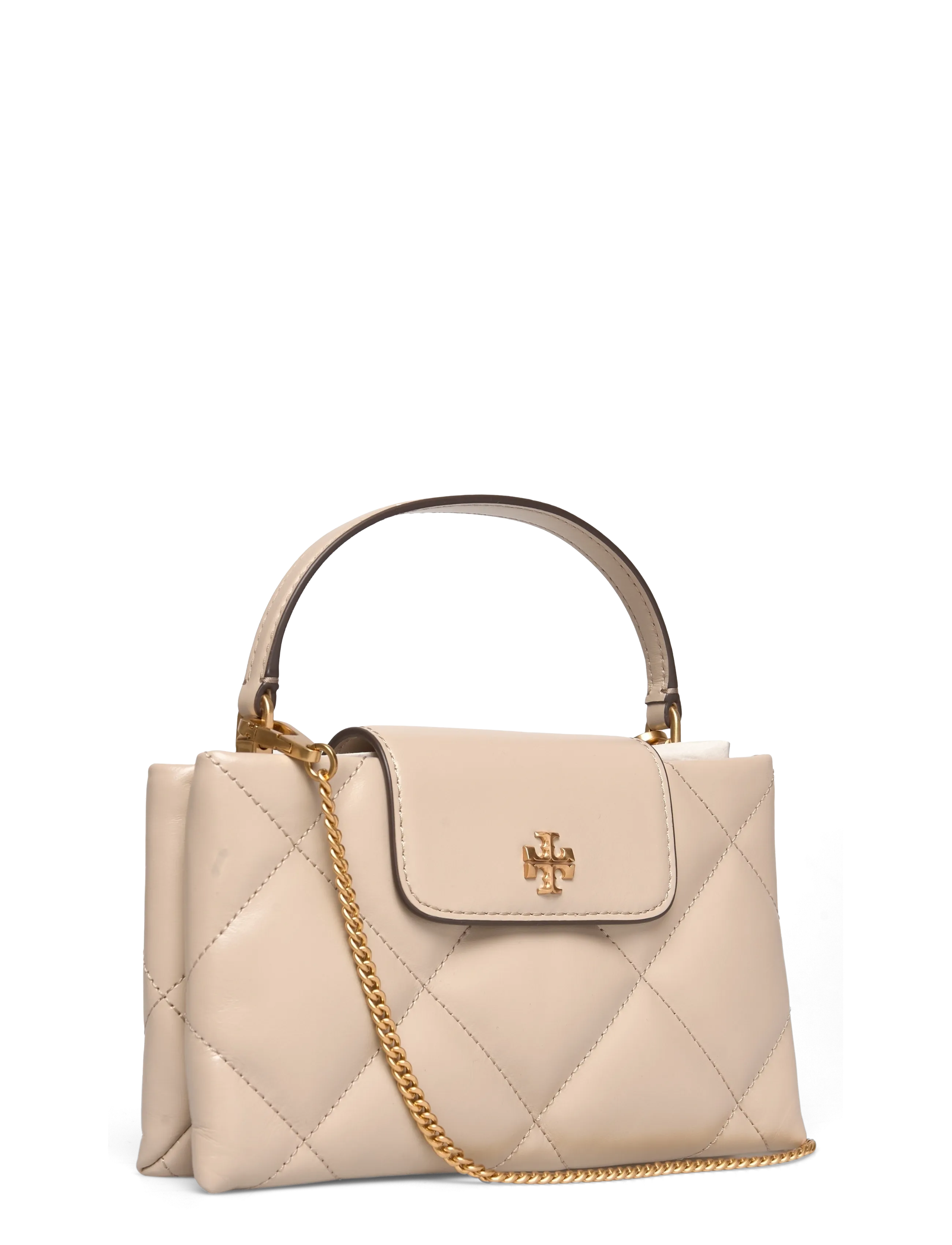 Tory Burch - Kira Diamond Quilt East-West Top Handle - top handle tasker - light stone - 2