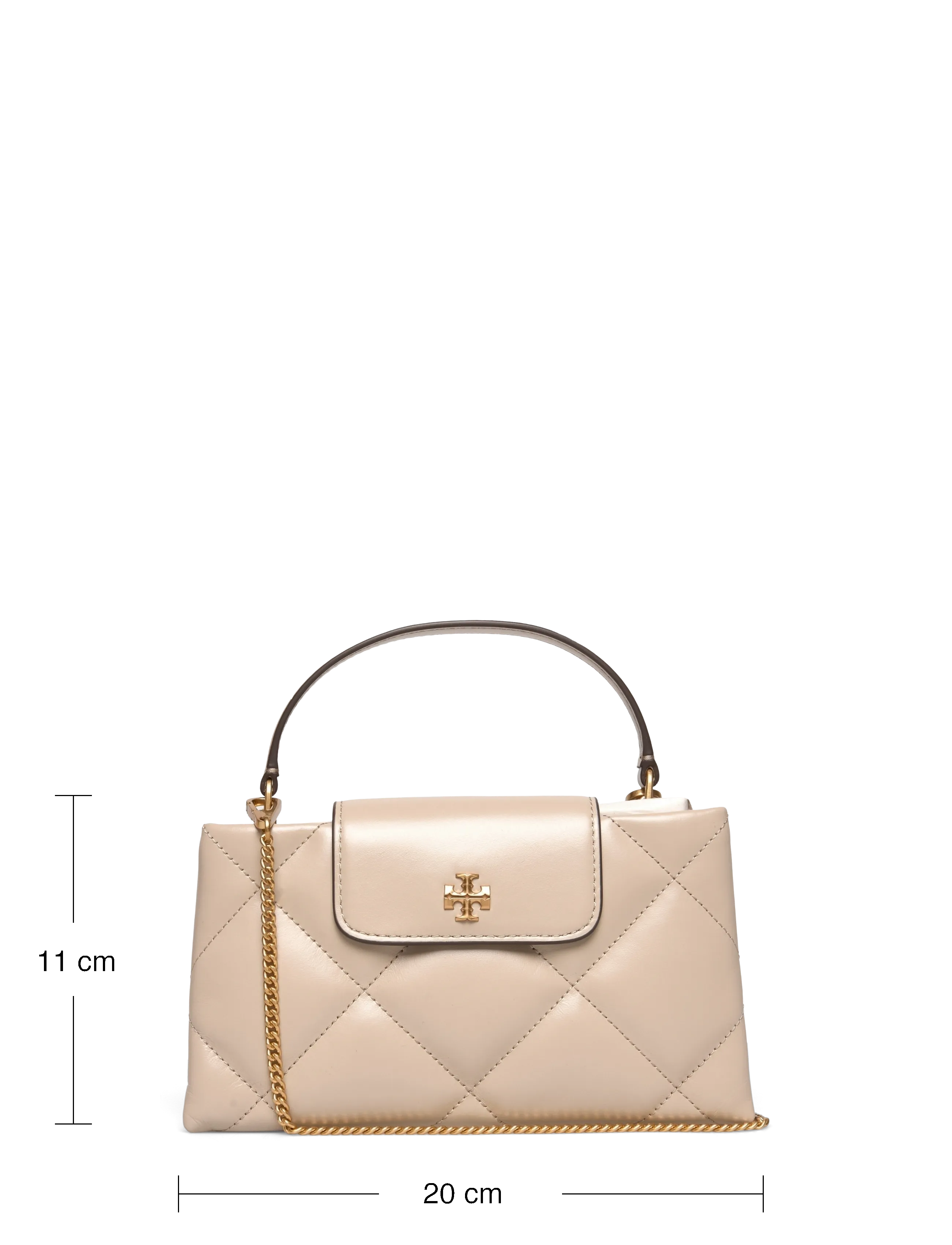 Tory Burch - Kira Diamond Quilt East-West Top Handle - top handle tasker - light stone - 3