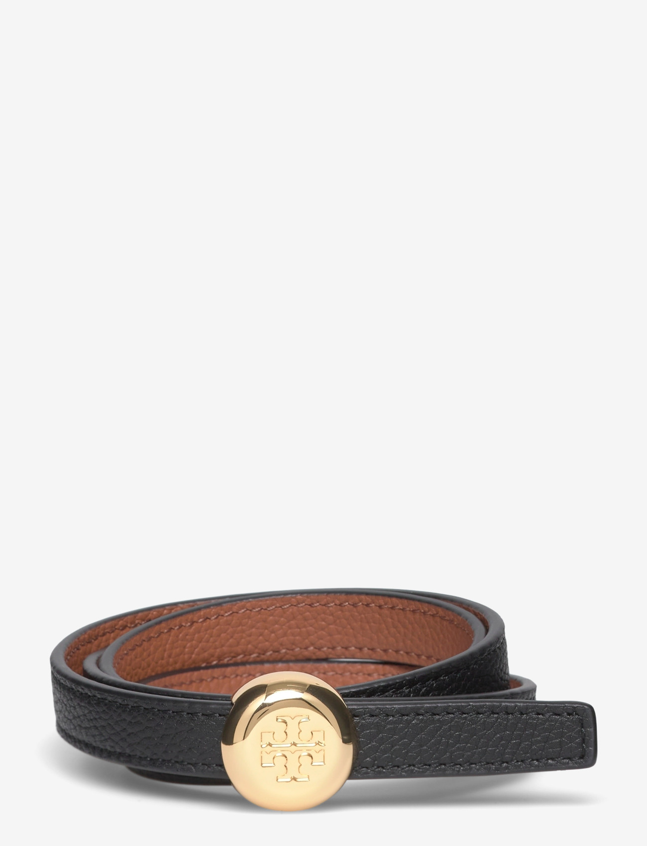 Tory Burch - Romy Reversible Belt - casual bælter - black , aged tan - 0