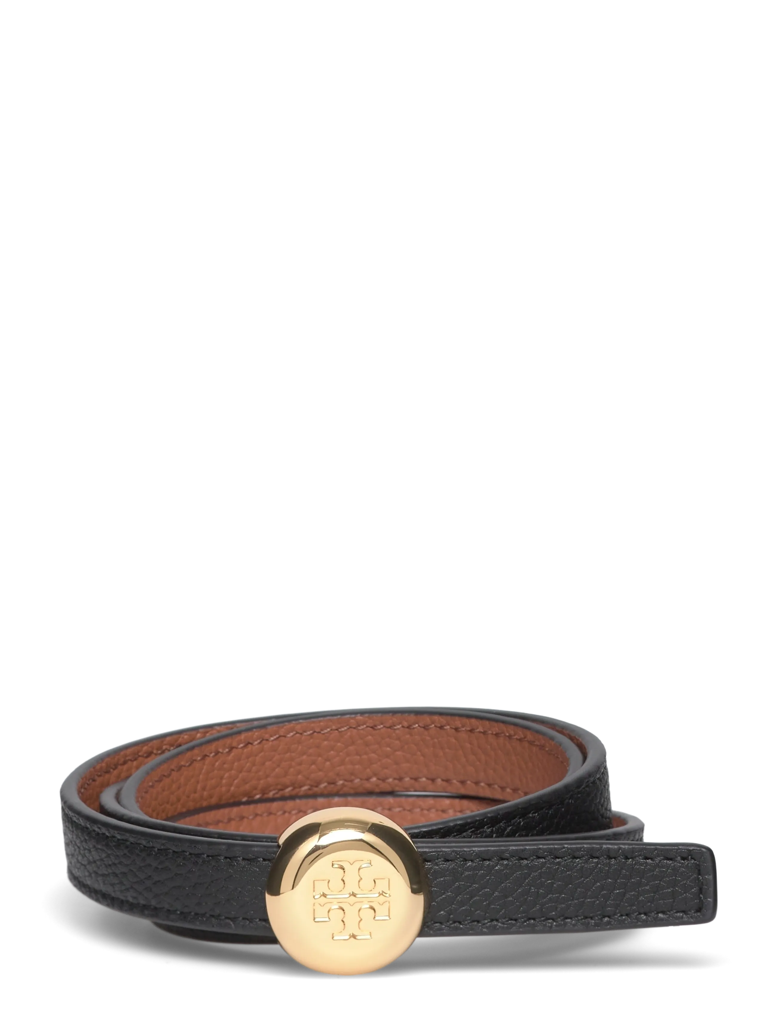 Tory Burch Romy Reversible Belt - Födelsedag - BLACK , AGED TAN / black