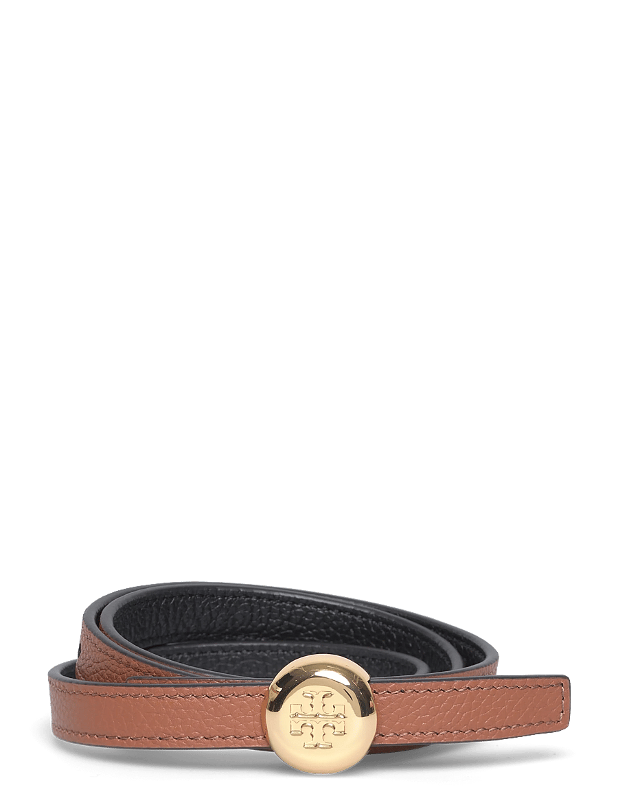 Tory Burch - Romy Reversible Belt - læderbælter - black , aged tan - 3