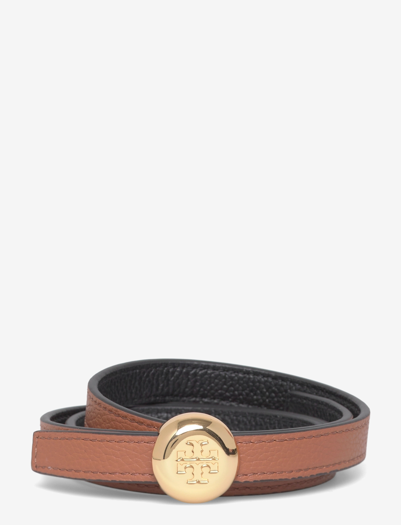 Tory Burch - Romy Reversible Belt - nahkrihmad - black / aged tan / gold - 1