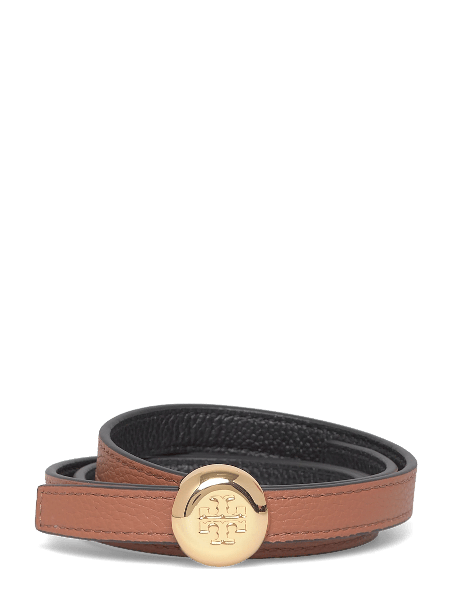 Tory Burch - Romy Reversible Belt - ledergürtel - black / aged tan / gold - 1