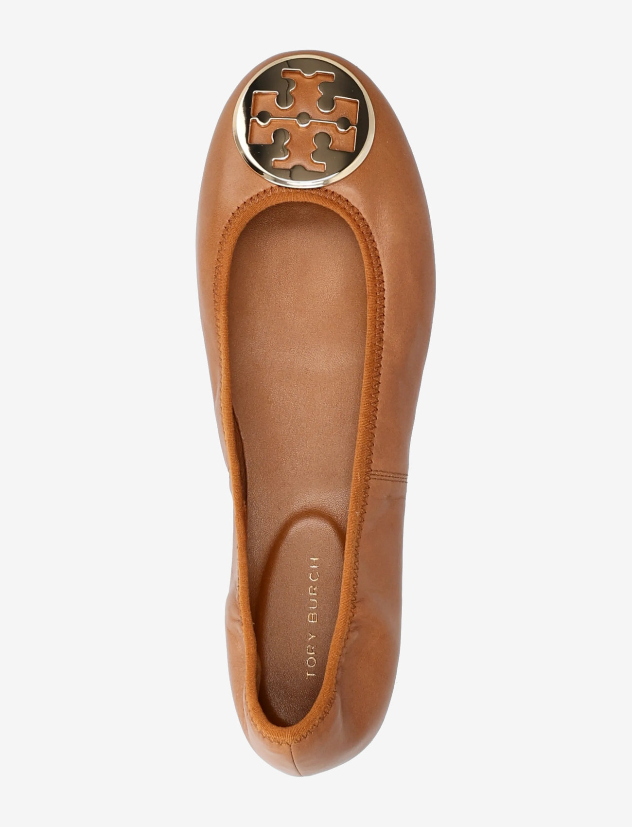 Tory Burch - REVA TRAVEL BALLET - ballerinas - pecan praline , gold - 3