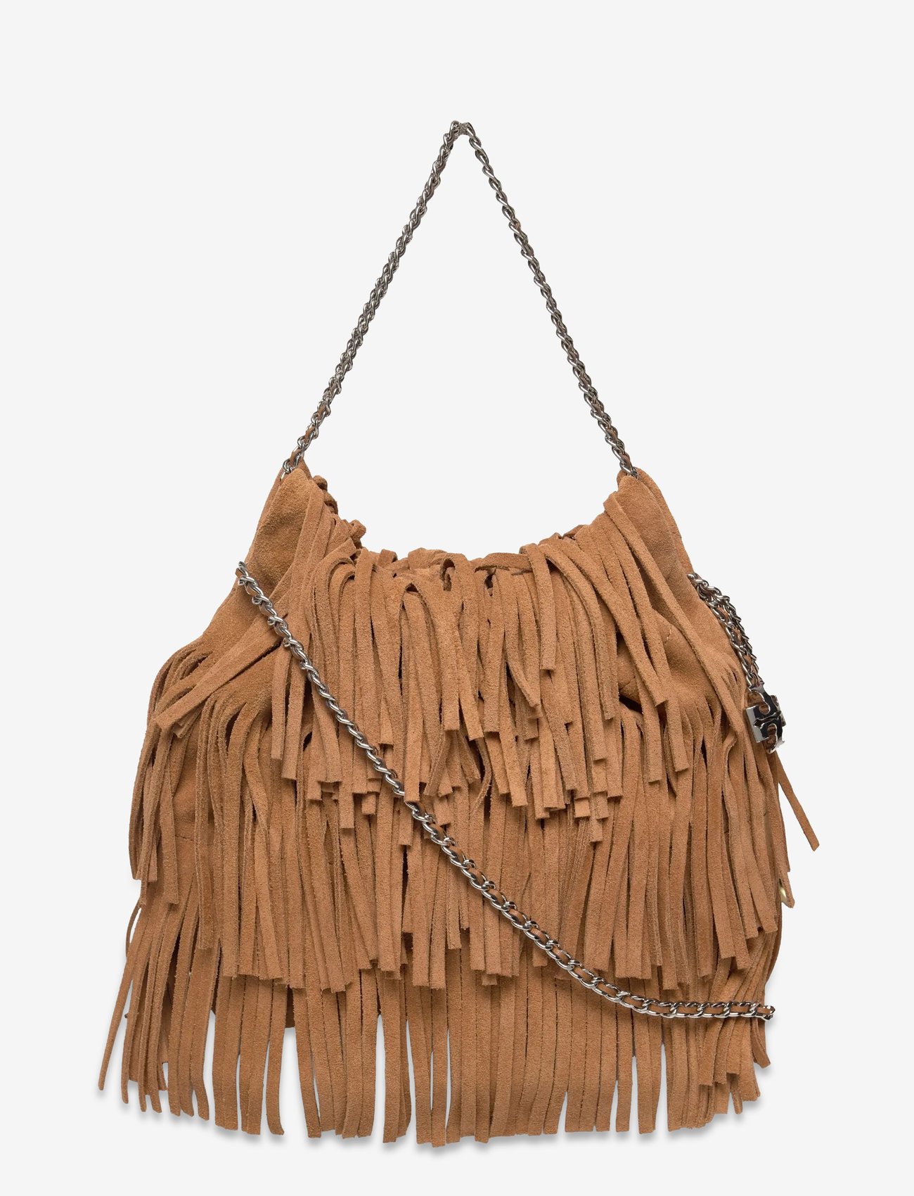 Tory Burch - Fleming Suede Fringe Mini Hobo - moetrendid - wild tabacco - 0