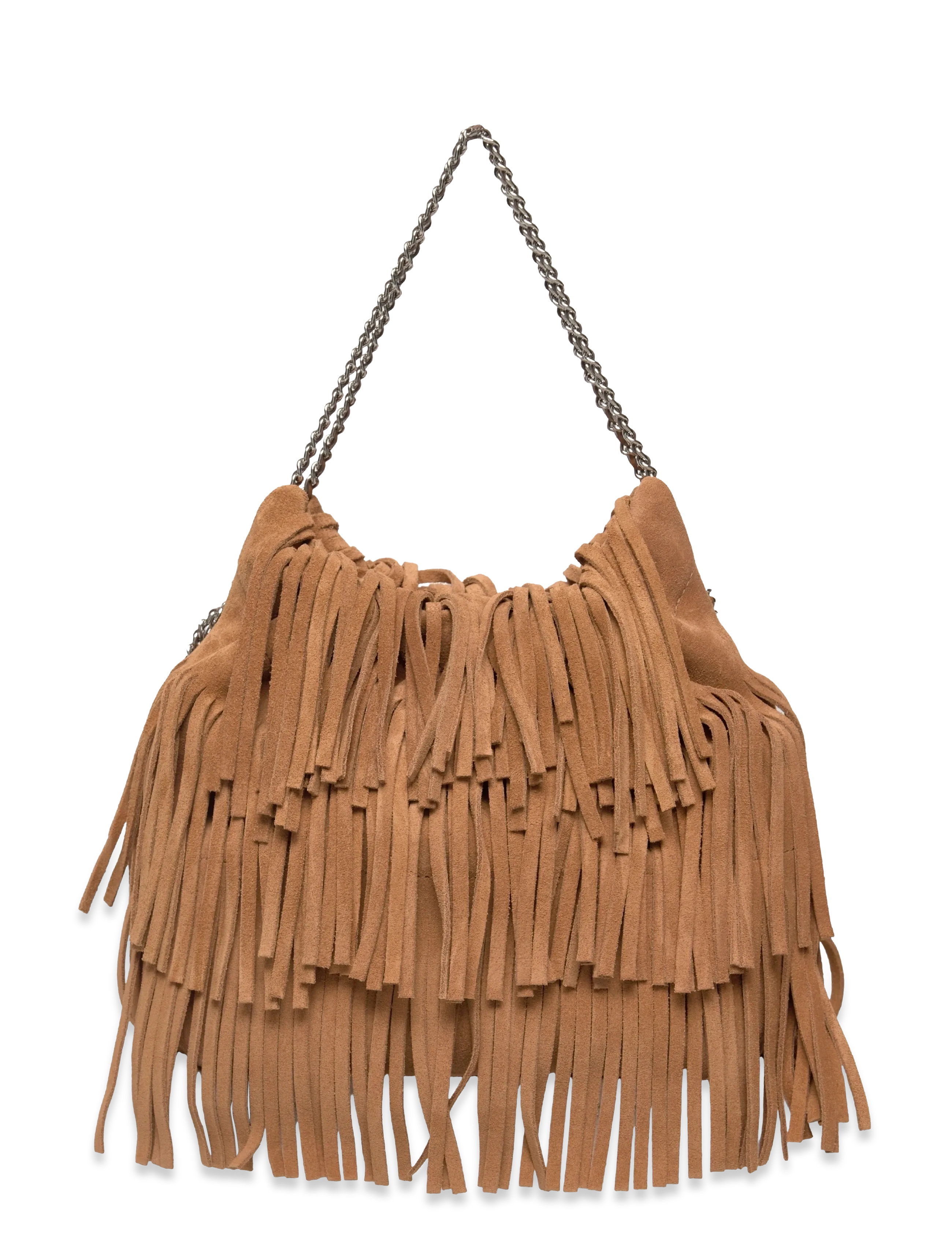 Tory Burch - Fleming Suede Fringe Mini Hobo - aksessuaarid - wild tabacco - 1