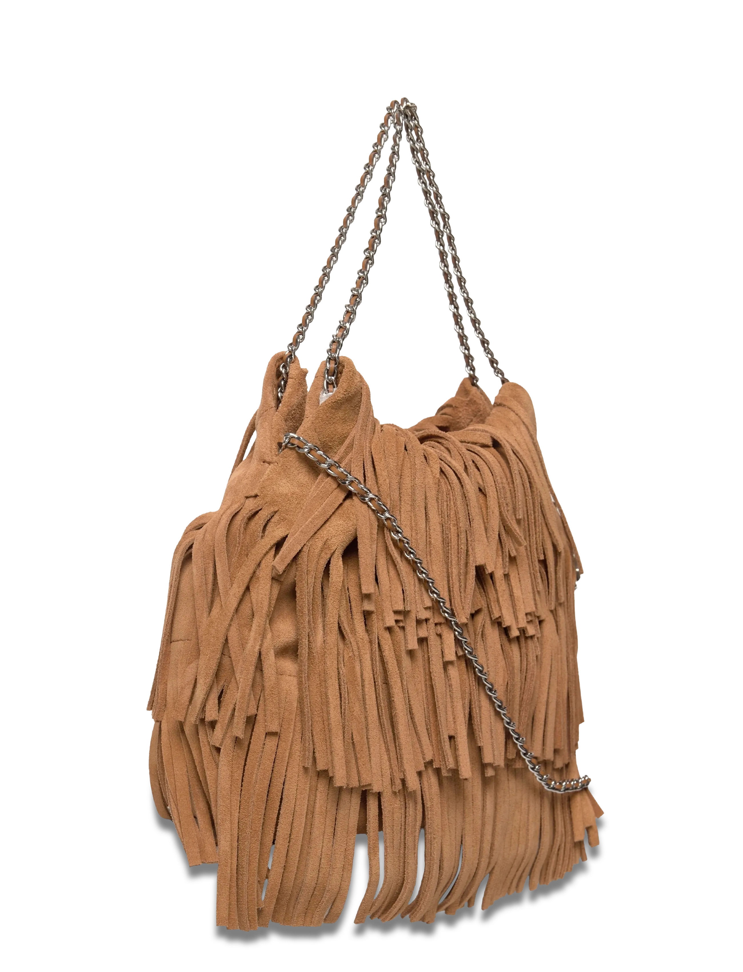 Tory Burch - Fleming Suede Fringe Mini Hobo - aksessuaarid - wild tabacco - 2