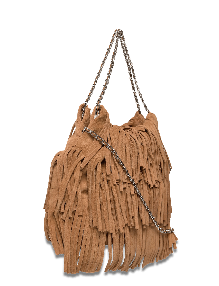 Tory Burch - Fleming Suede Fringe Mini Hobo - torby na ramię - wild tabacco - 2