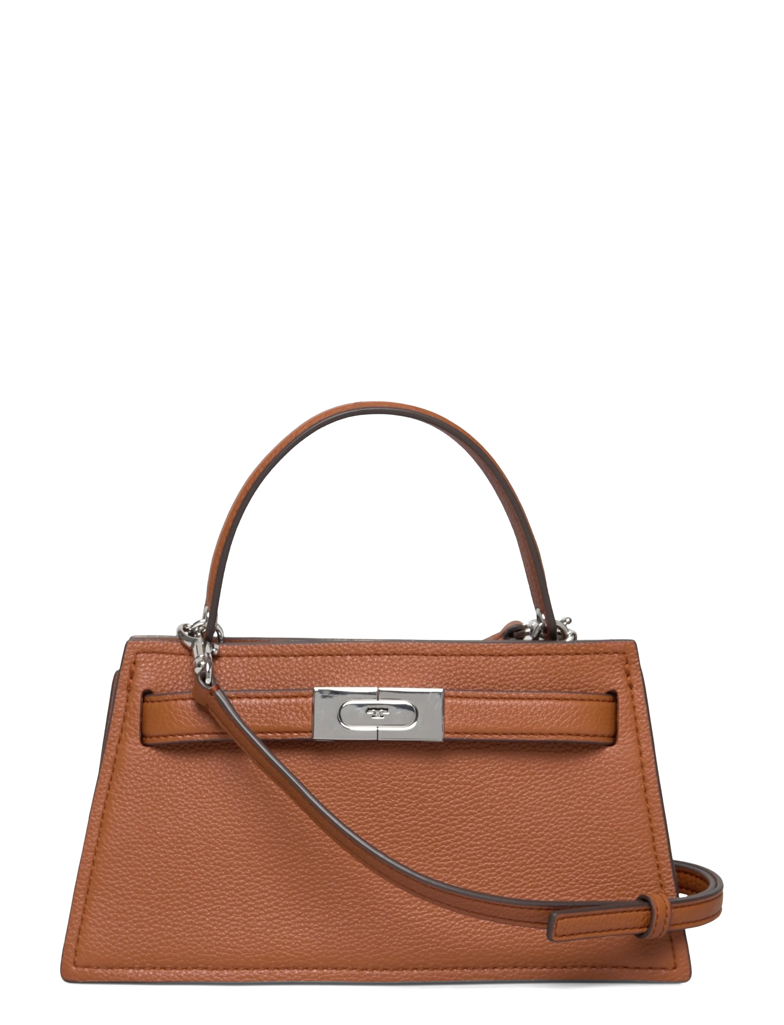 Tory Burch Lee Radziwill Pebble Mini Top Handle - Top handle - BOURBON / brown