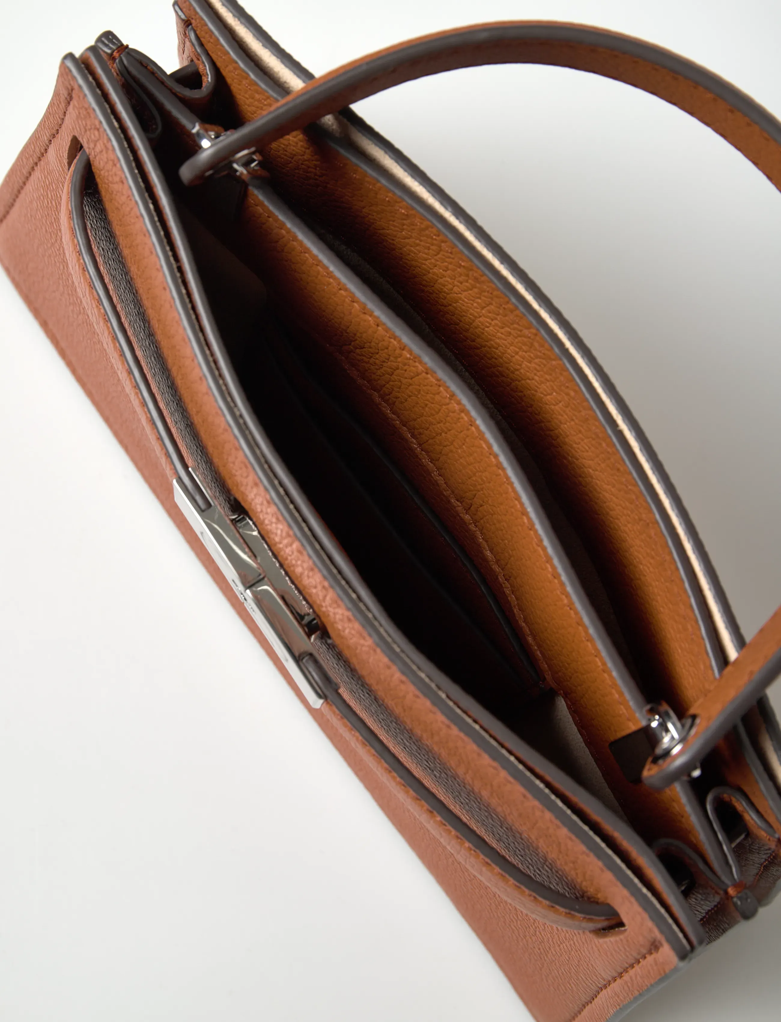 Tory Burch - Lee Radziwill Pebble Mini Top Handle - top handle tasker - bourbon - 4