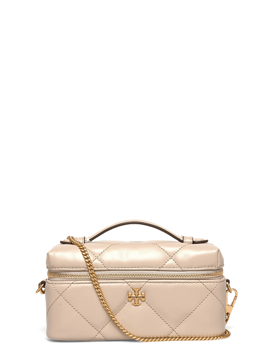 Tory Burch - Kira Diamond Quilt East-West Vanity Case - smink - light stone - 0