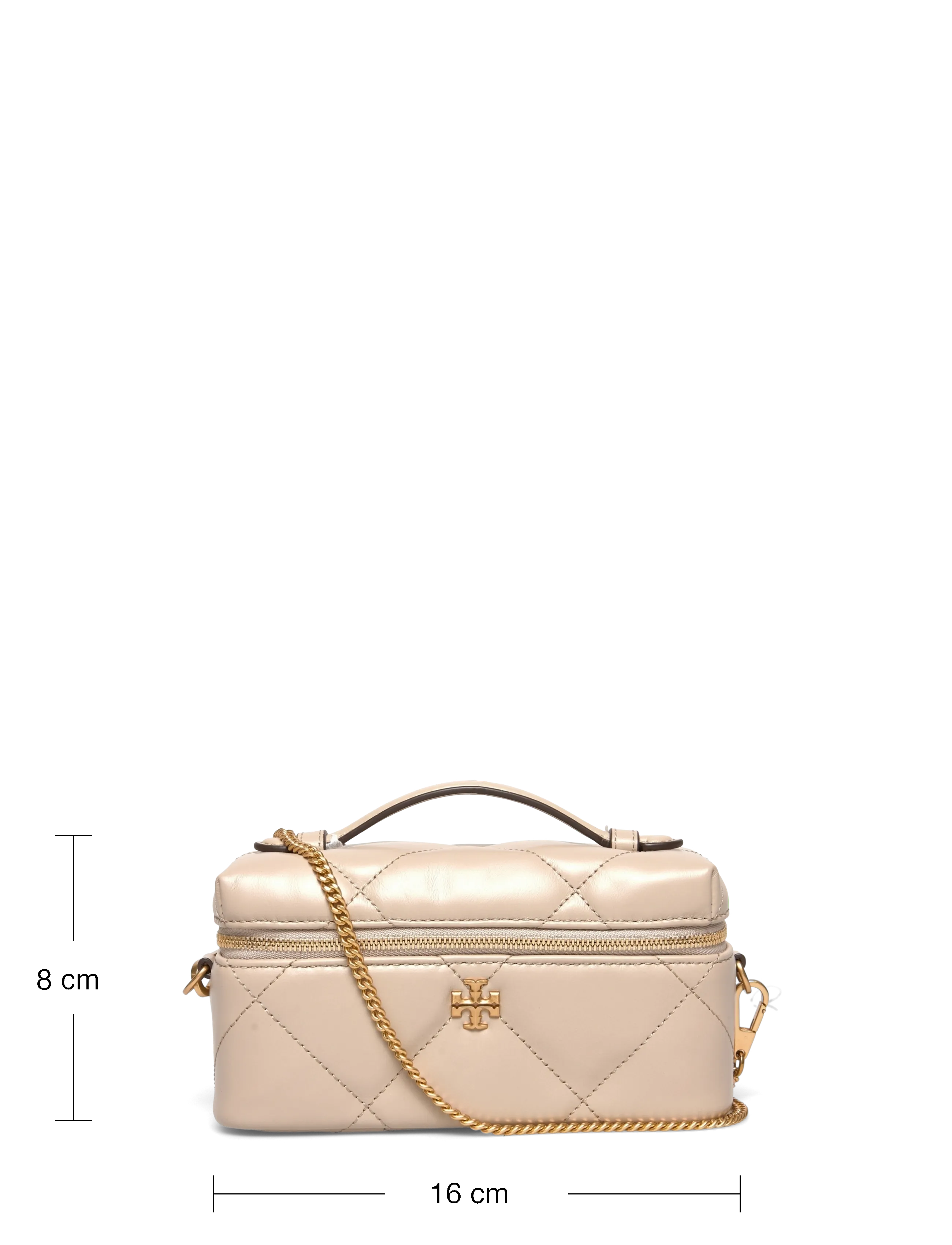 Tory Burch - Kira Diamond Quilt East-West Vanity Case - smink - light stone - 3